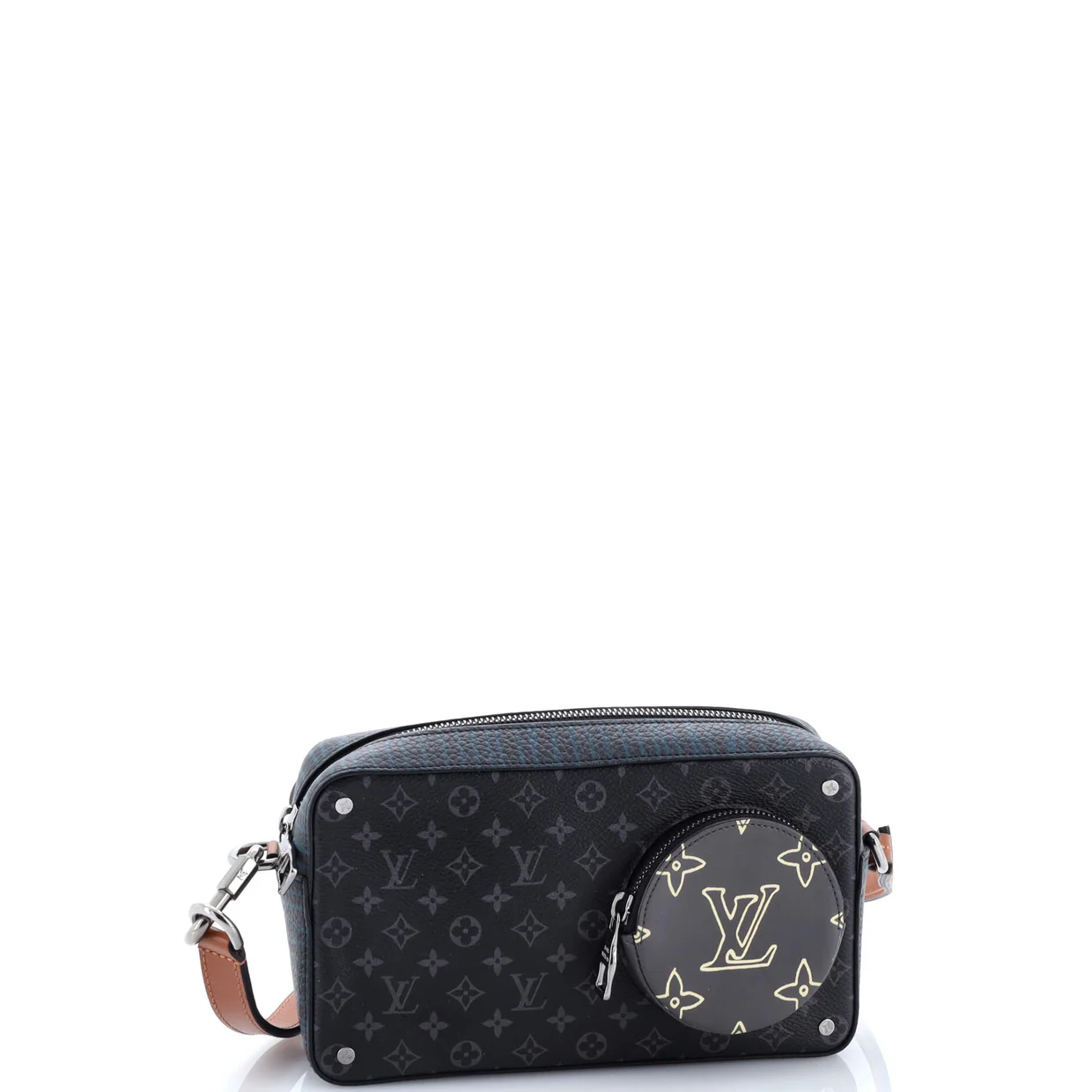 Volga On Strap Bag Monogram Eclipse Canvas with Monogram Leather - Deep Luxury