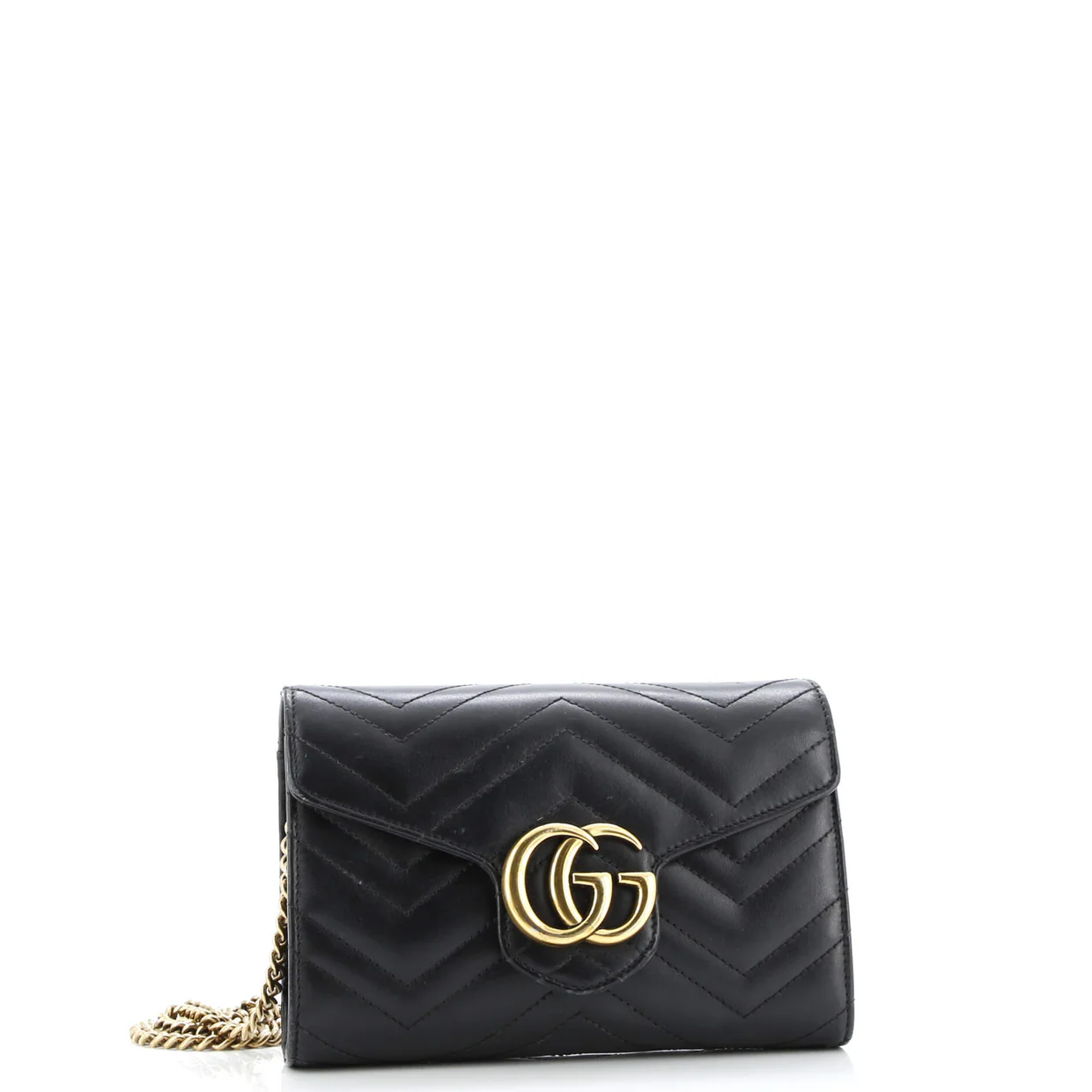 GG Marmont Chain Wallet Matelasse Leather Mini - Deep Luxury