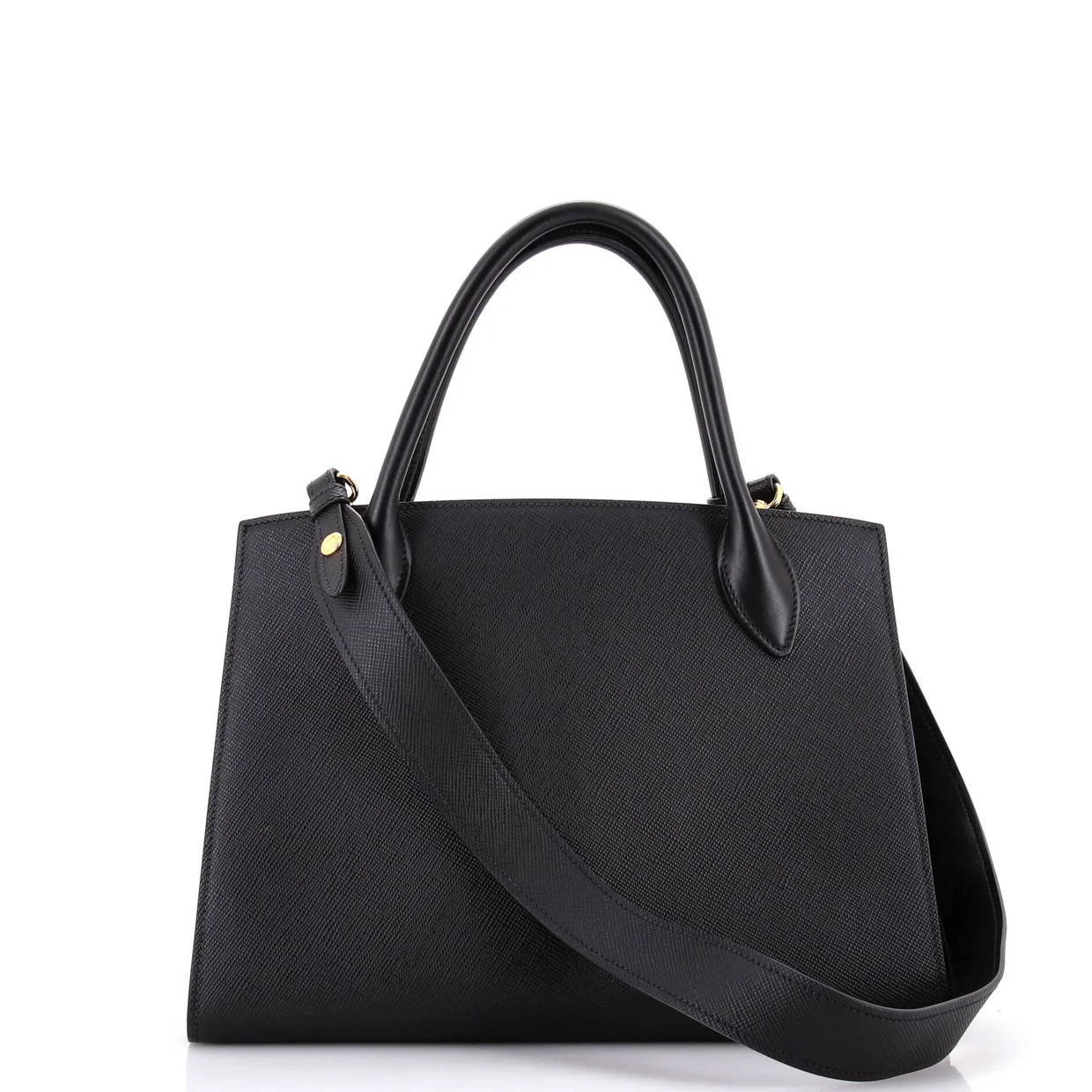 Monochrome Tote Saffiano with City Calf Medium - Deep Luxury