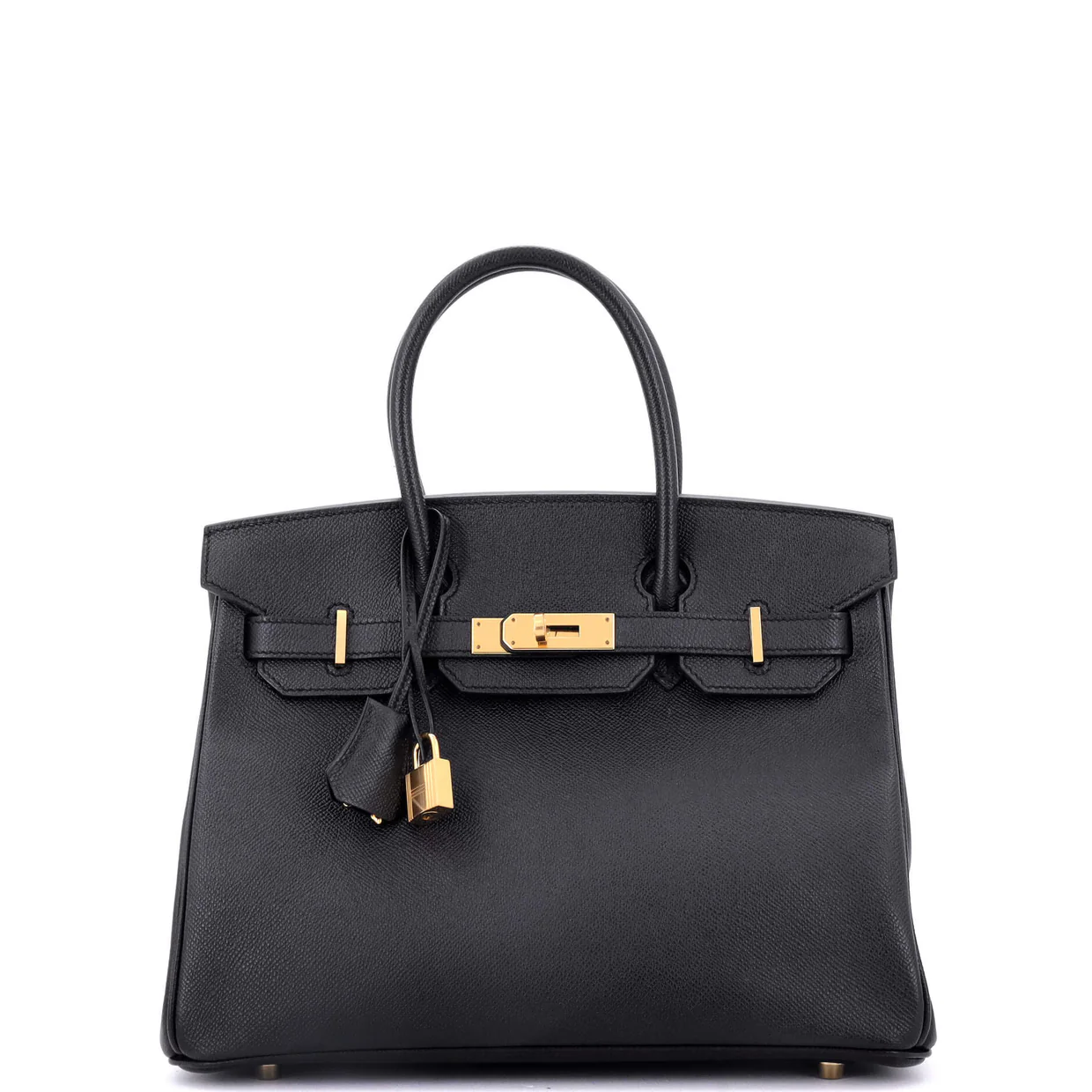 Birkin Handbag Noir Epsom with Gold Hardware 30 - Deep Luxury