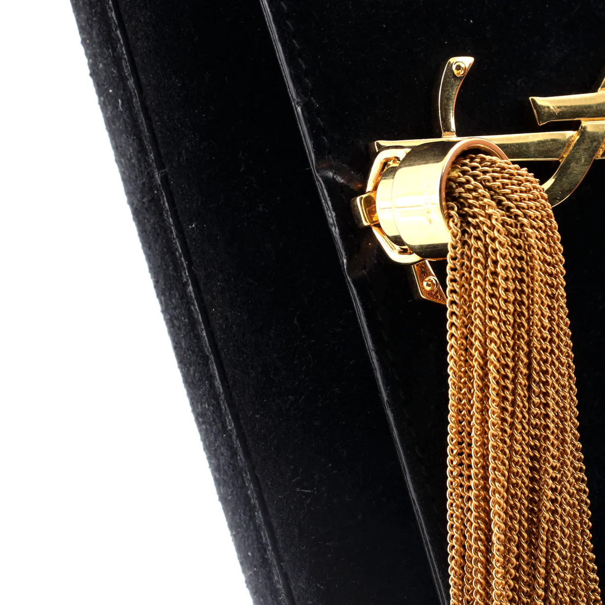 Classic Monogram Tassel Crossbody Bag Suede Small - Deep Luxury