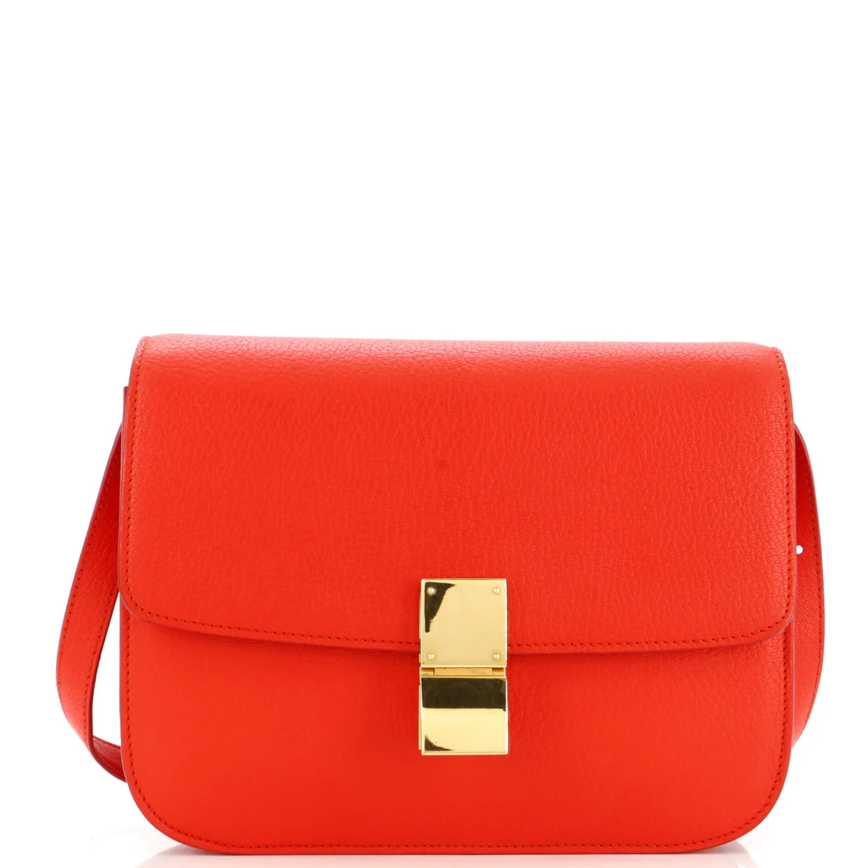 Classic Box Bag Grainy Leather Medium - Deep Luxury