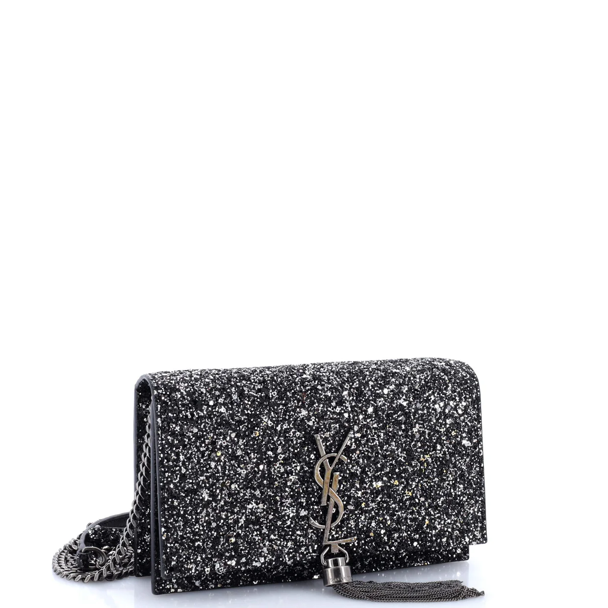 Classic Monogram Tassel Chain Wallet Glitter - Deep Luxury