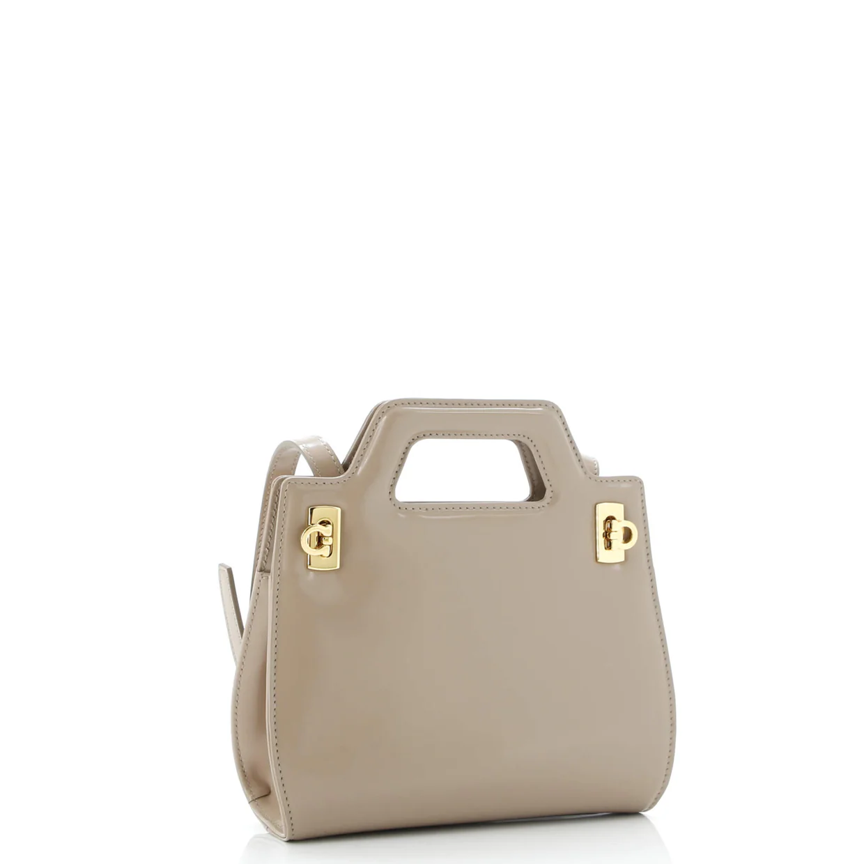 Wanda Top Handle Shoulder Bag Leather Mini - Deep Luxury