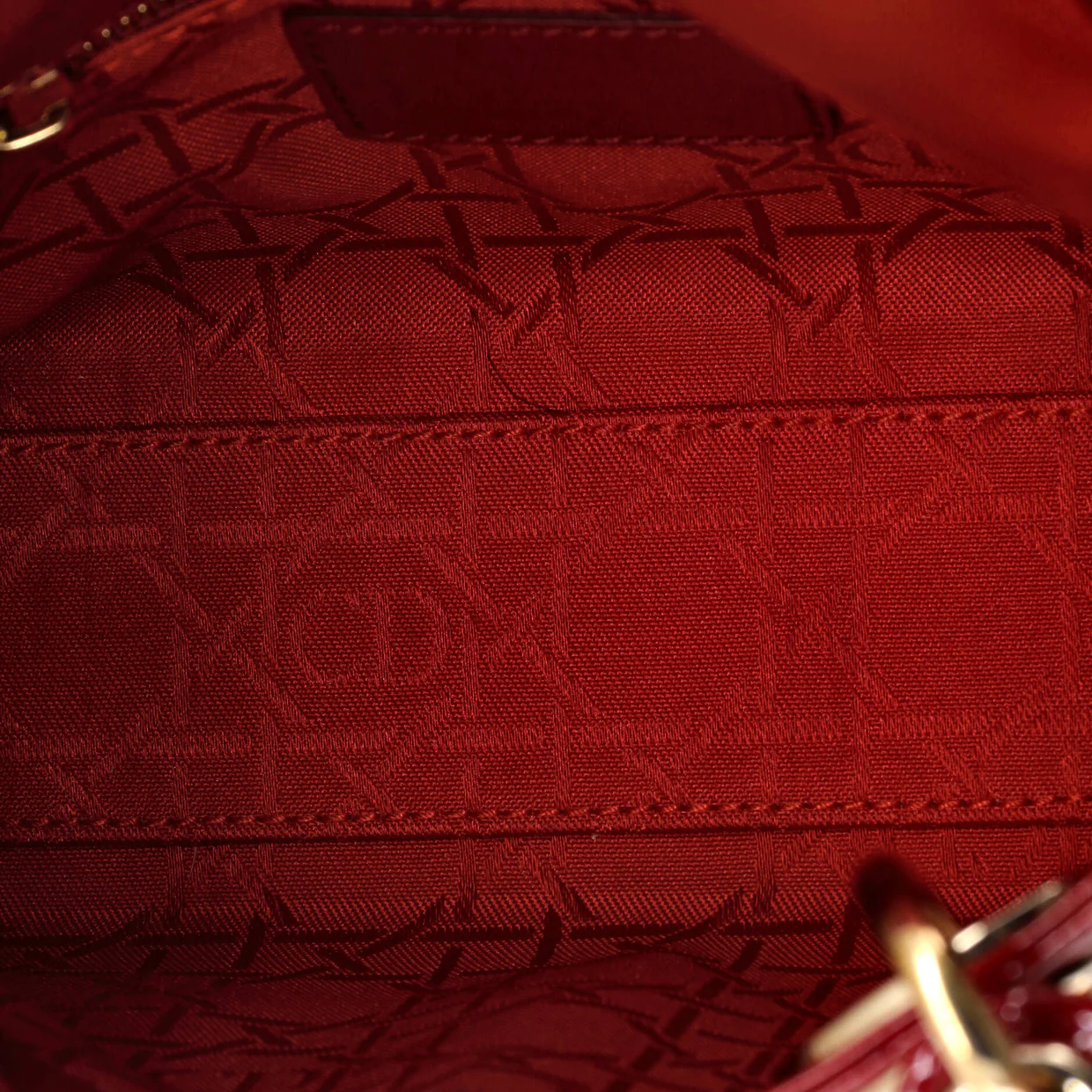 Lady Dior Chain Bag Cannage Quilt Patent Mini - Deep Luxury