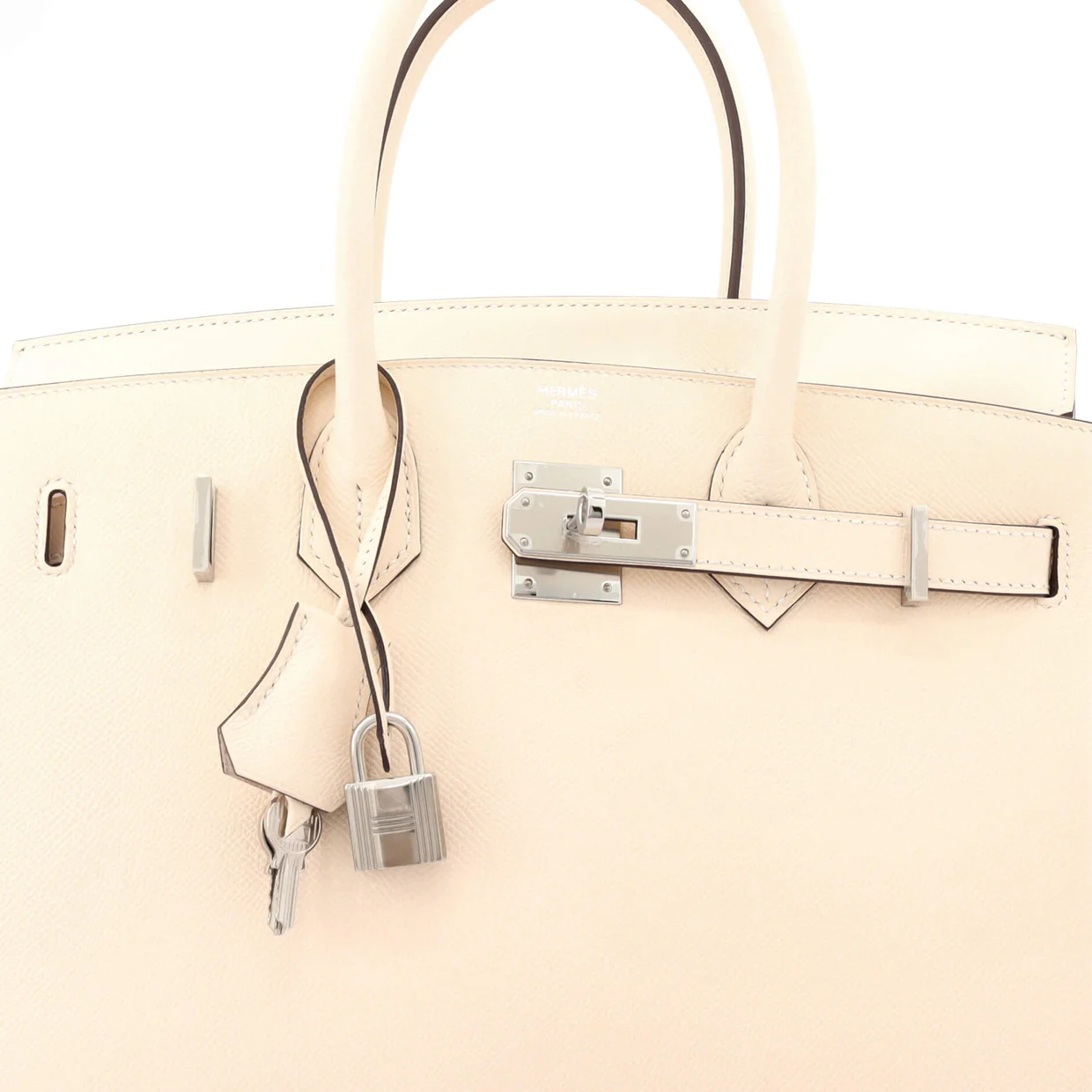 Birkin Sellier Bag Light Epsom with Palladium Hardware 30 - Deep Luxury