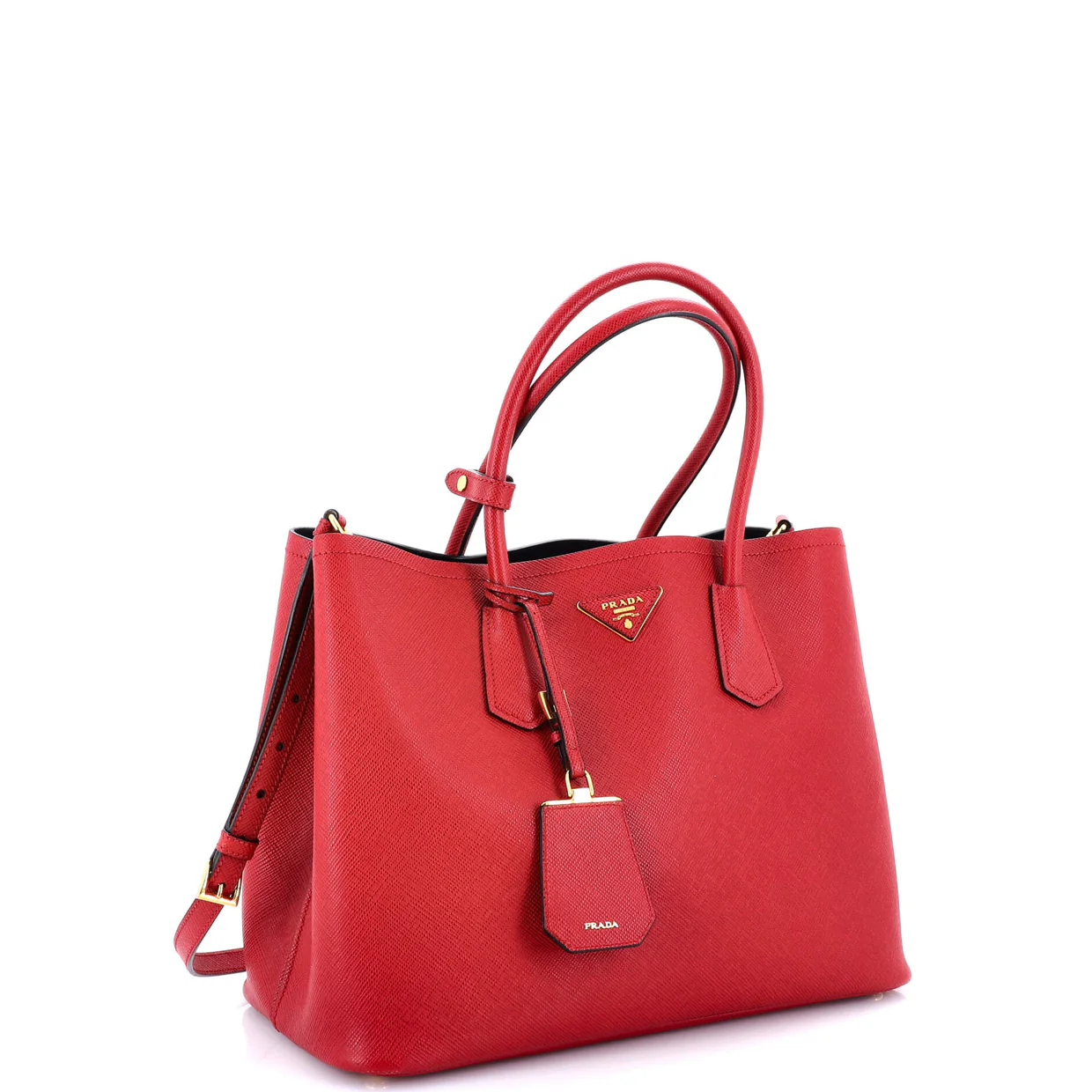 Cuir Double Tote Saffiano Leather Large - Deep Luxury