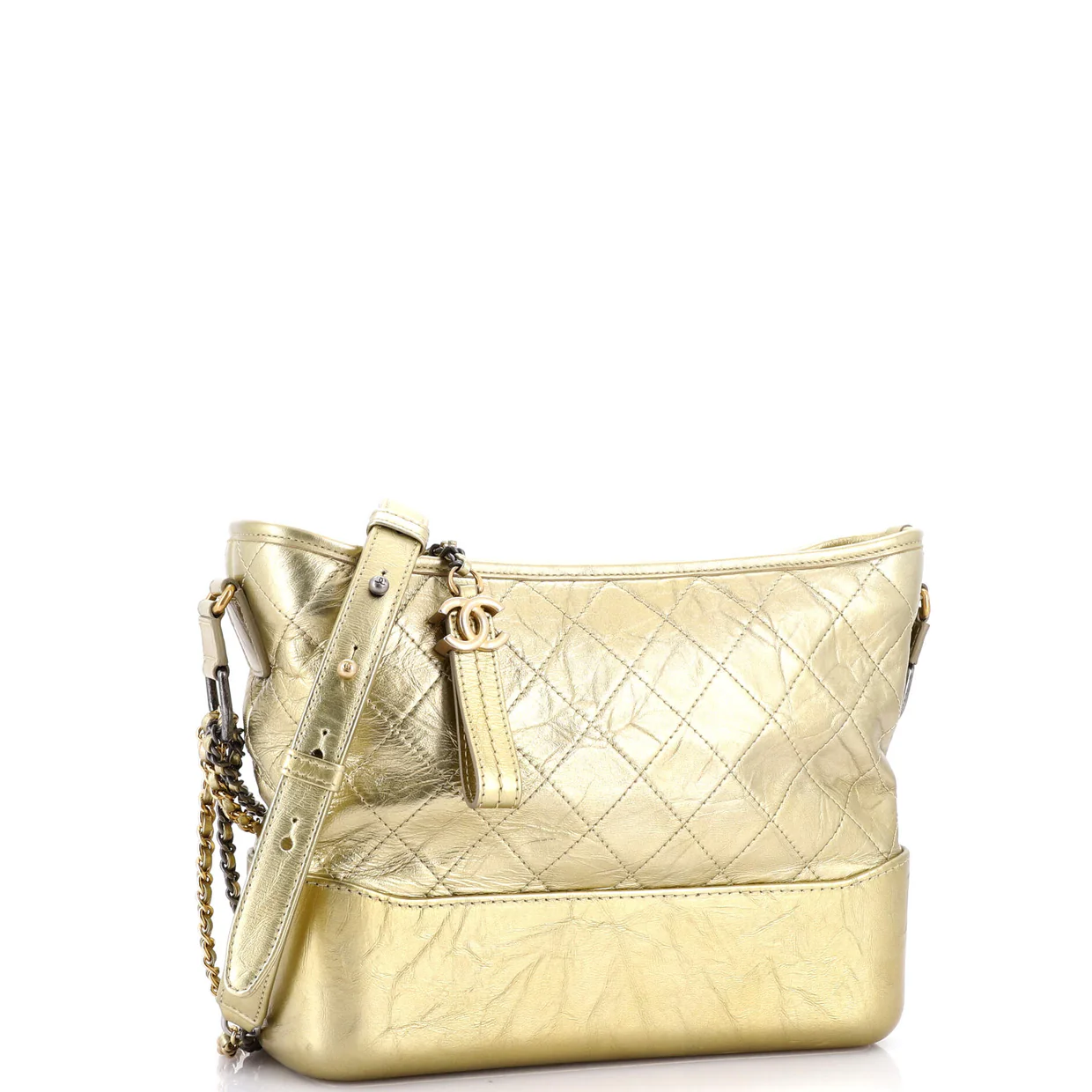 Gabrielle Hobo Quilted Aged Calfskin Medium - Deep Luxury