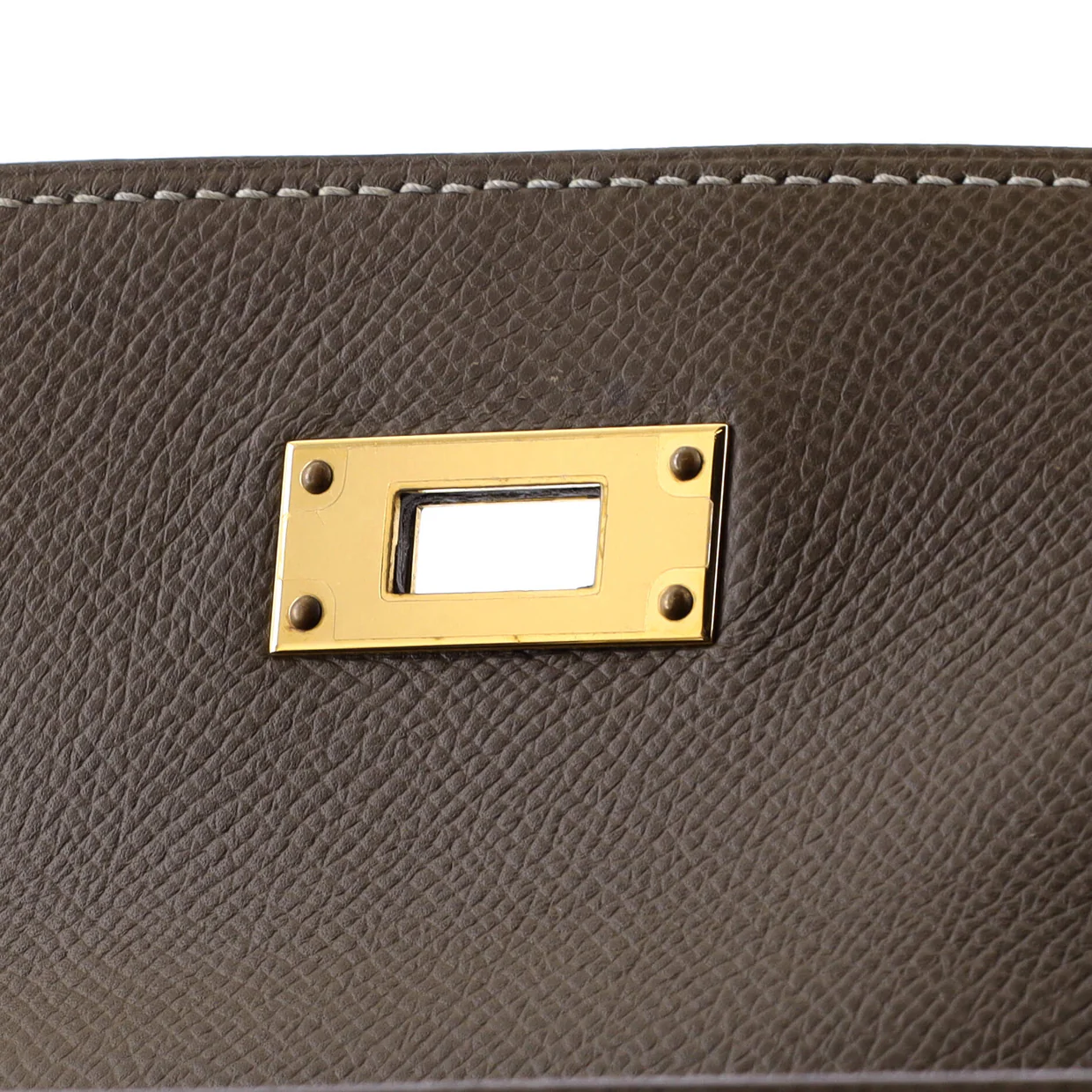 Kelly Handbag Grey Epsom with Gold Hardware 28 - Deep Luxury