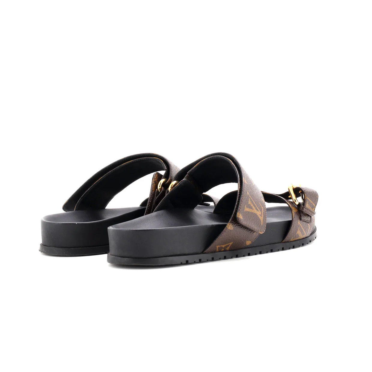 Women's Bom Dia Flat Mules Monogram Canvas - Deep Luxury