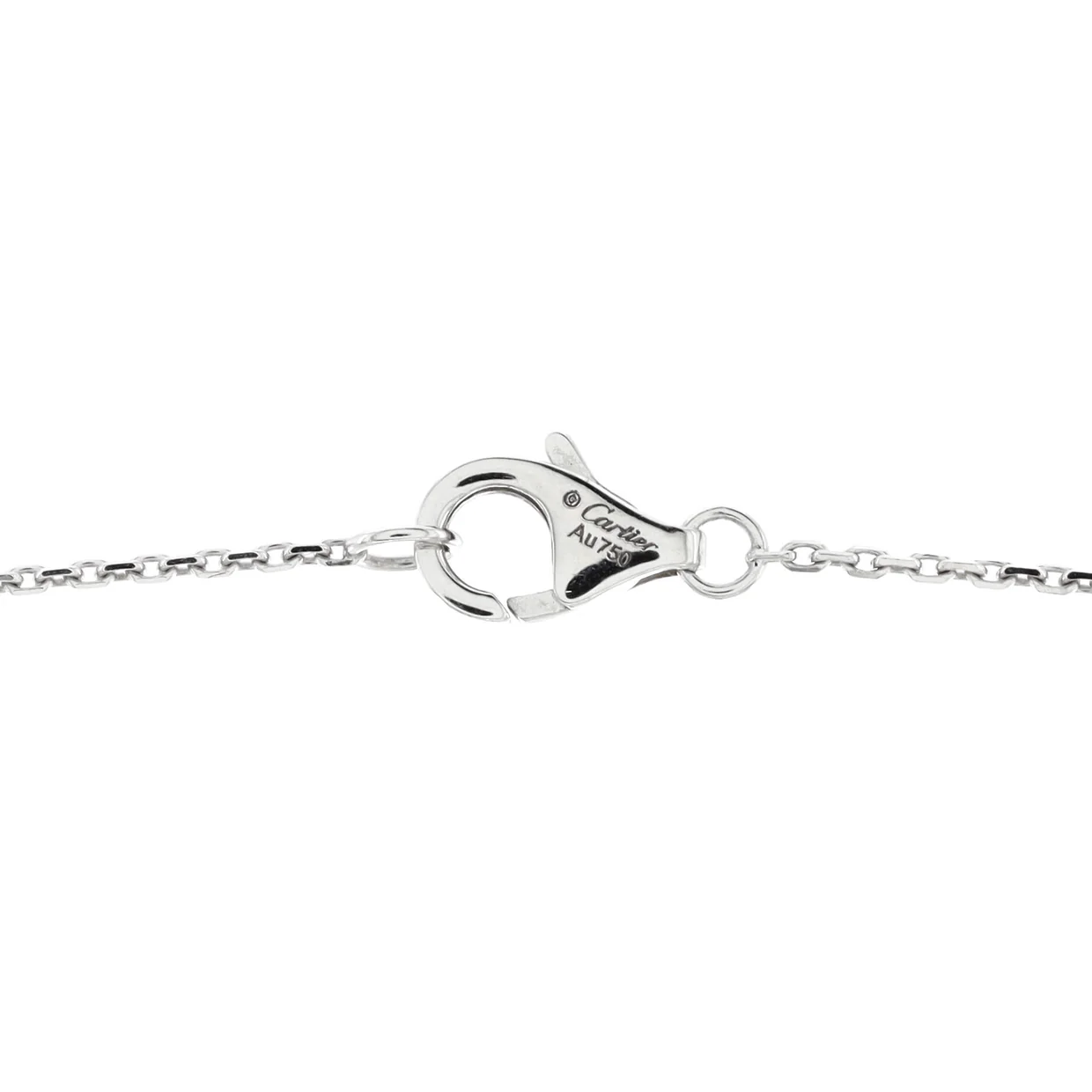 Trinity Pendant Necklace 18K White Gold with Diamonds and Ceramic Small - Deep Luxury