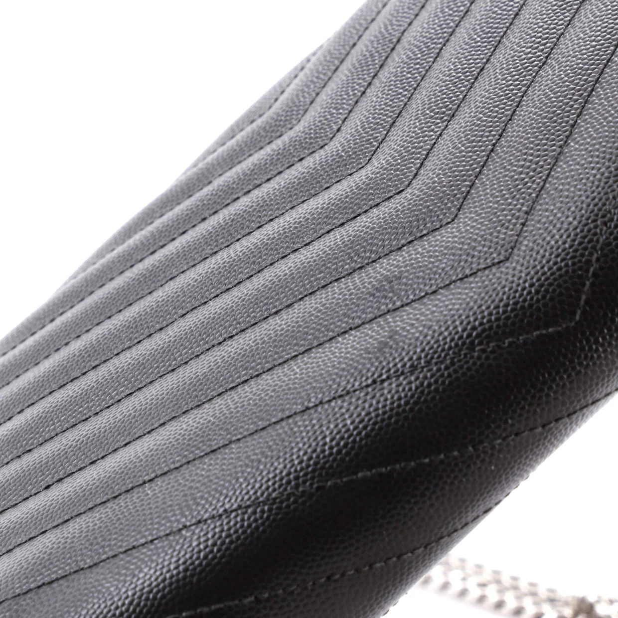 Classic Monogram Wallet on Chain Matelasse Chevron Leather Medium - Deep Luxury