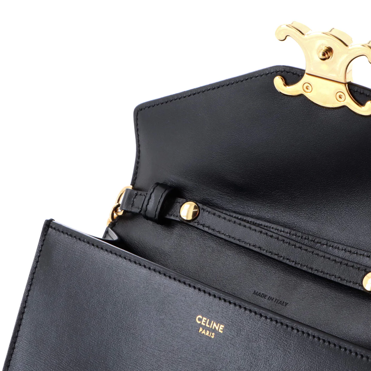 Margo Triomphe Wallet on Chain Leather - Deep Luxury