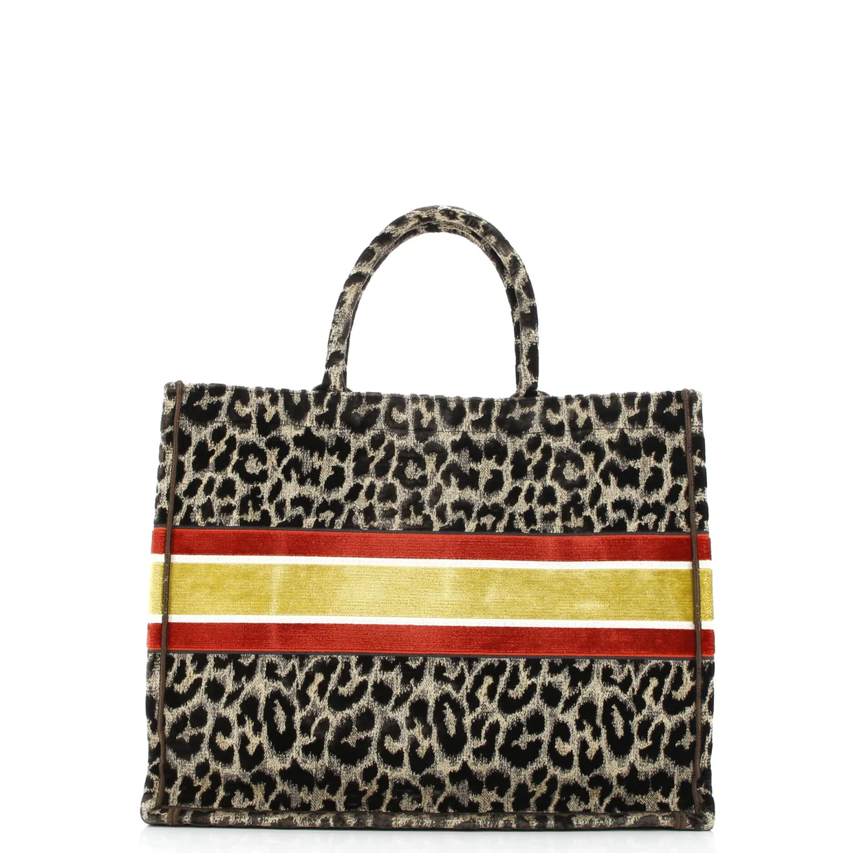 Book Tote Mizza Embroidered Canvas and Velvet Large - Deep Luxury