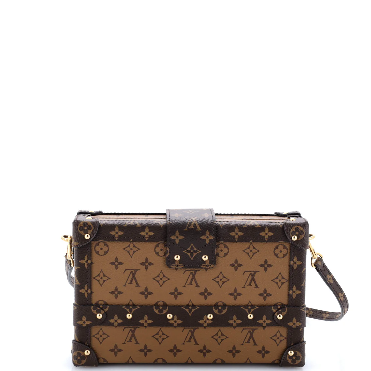 Petite Malle Handbag Reverse Monogram Canvas - Deep Luxury