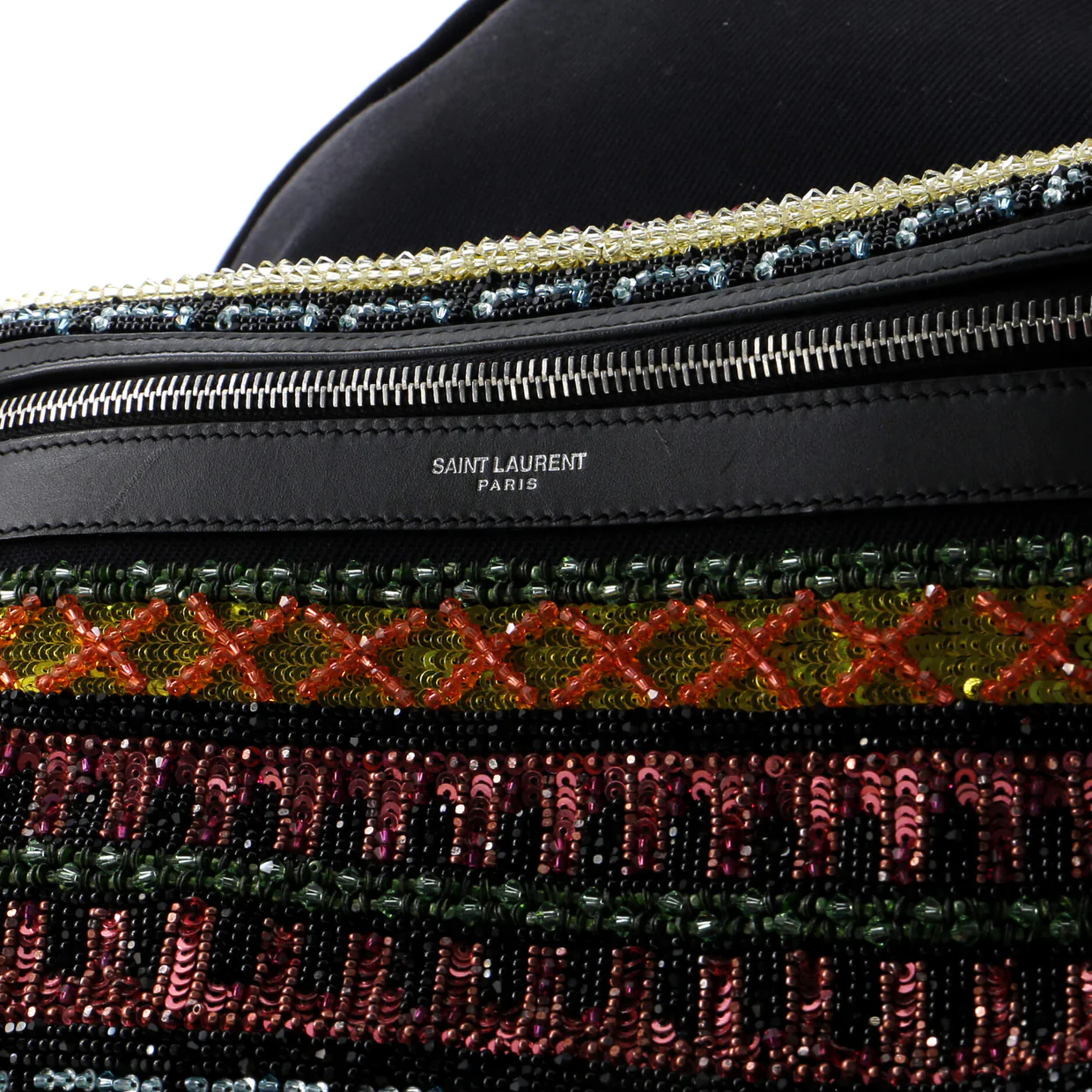 City Backpack Bead Embellished Canvas Medium - Deep Luxury