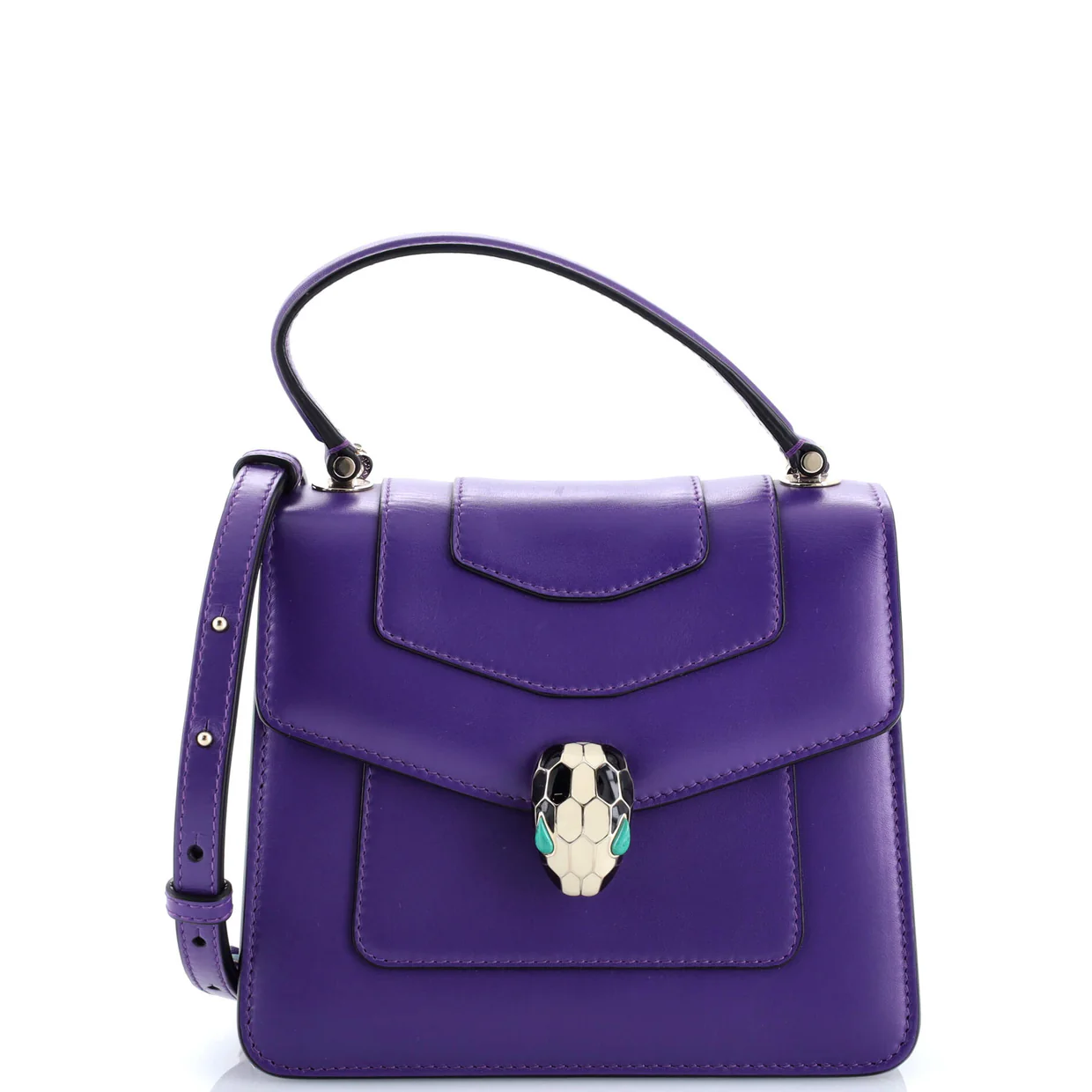 Serpenti Forever Top Handle Bag Leather Small - Deep Luxury