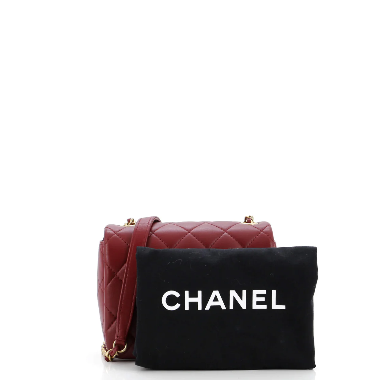 Crystal CC Full Flap Bag Quilted Lambskin Mini - Deep Luxury