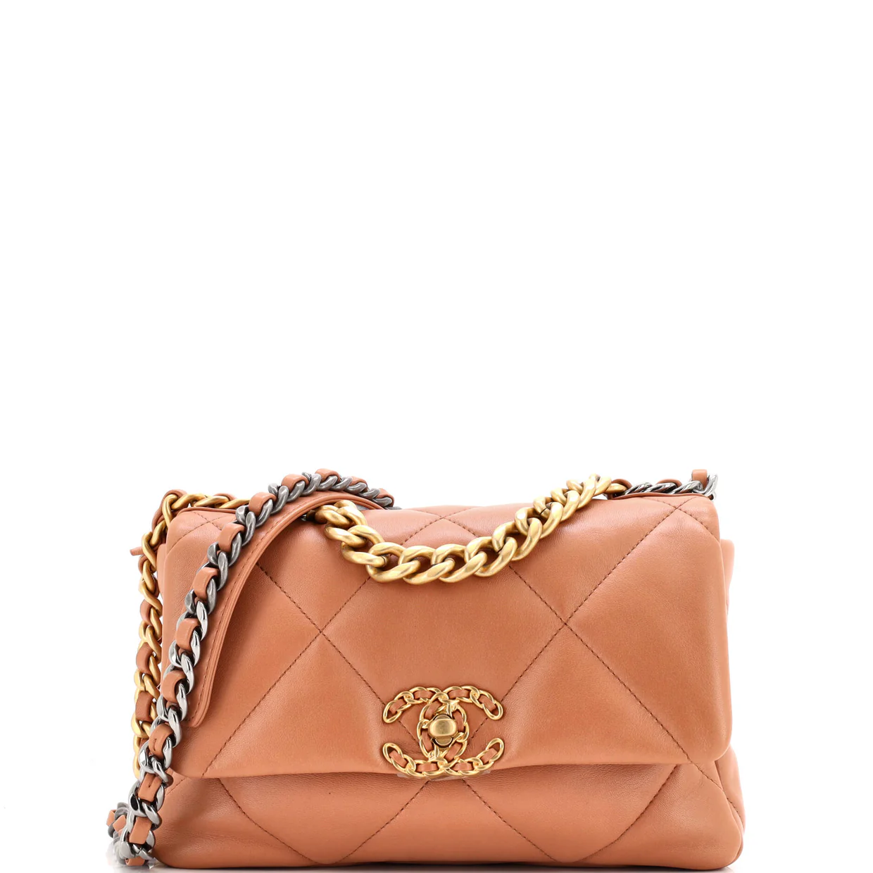 19 Flap Bag Quilted Leather Medium - Deep Luxury
