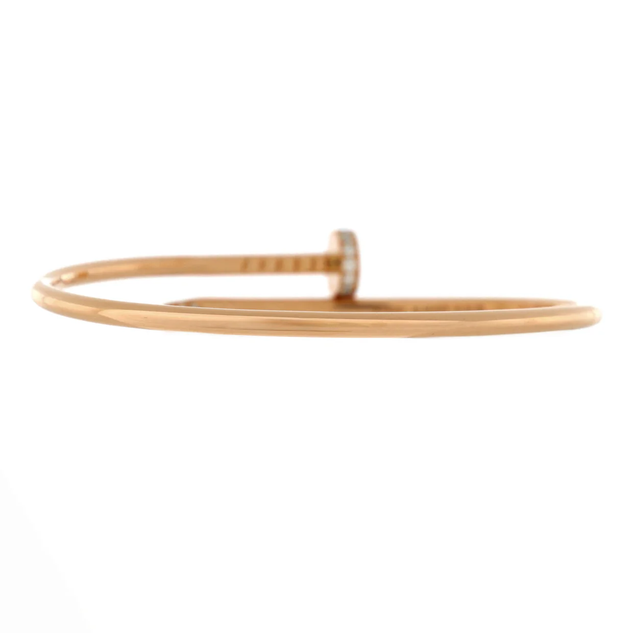 Juste un Clou Bracelet 18K Rose Gold with Diamonds Small - Deep Luxury