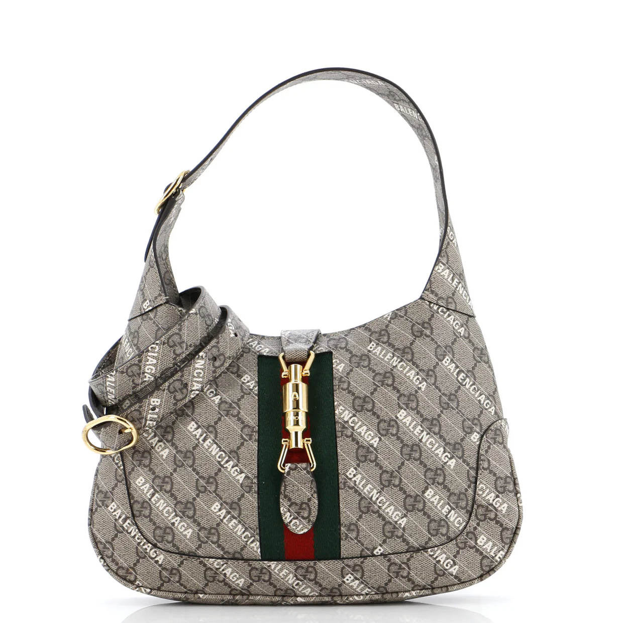x Balenciaga The Hacker Project Jackie 1961 Hobo GG Coated Canvas Small - Deep Luxury