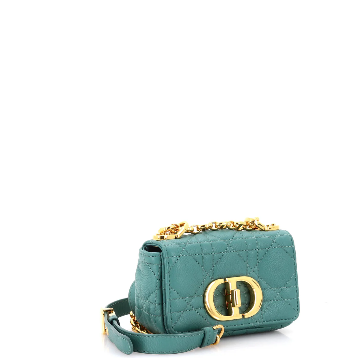 Caro Bag Cannage Quilt Calfskin Micro - Deep Luxury