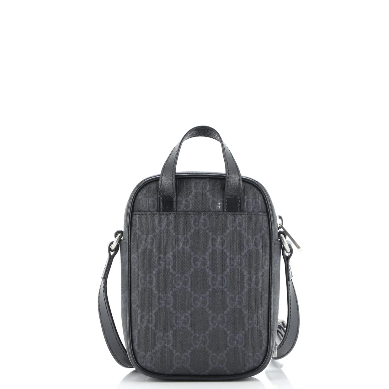 Interlocking G Patch Top Handle Crossbody Bag GG Coated Canvas Mini - Deep Luxury