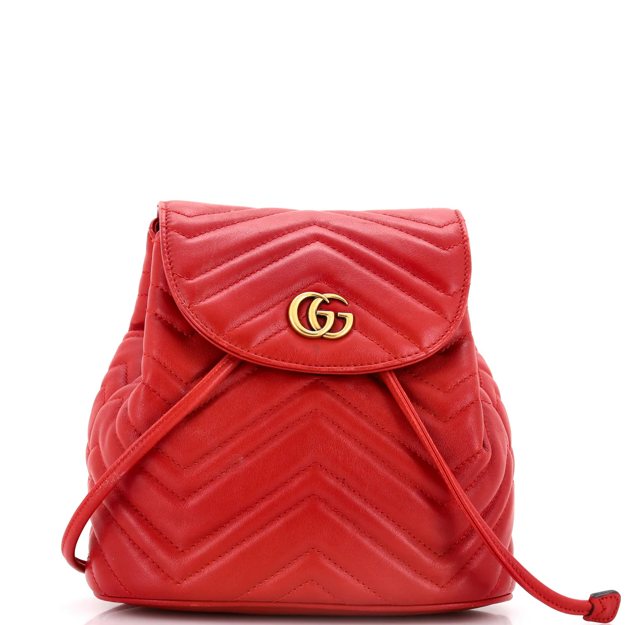 GG Marmont Drawstring Backpack Matelasse Leather Mini - Deep Luxury