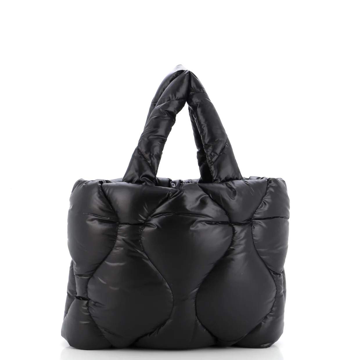 Open Tote Puffy Quilted Nylon Medium - Deep Luxury