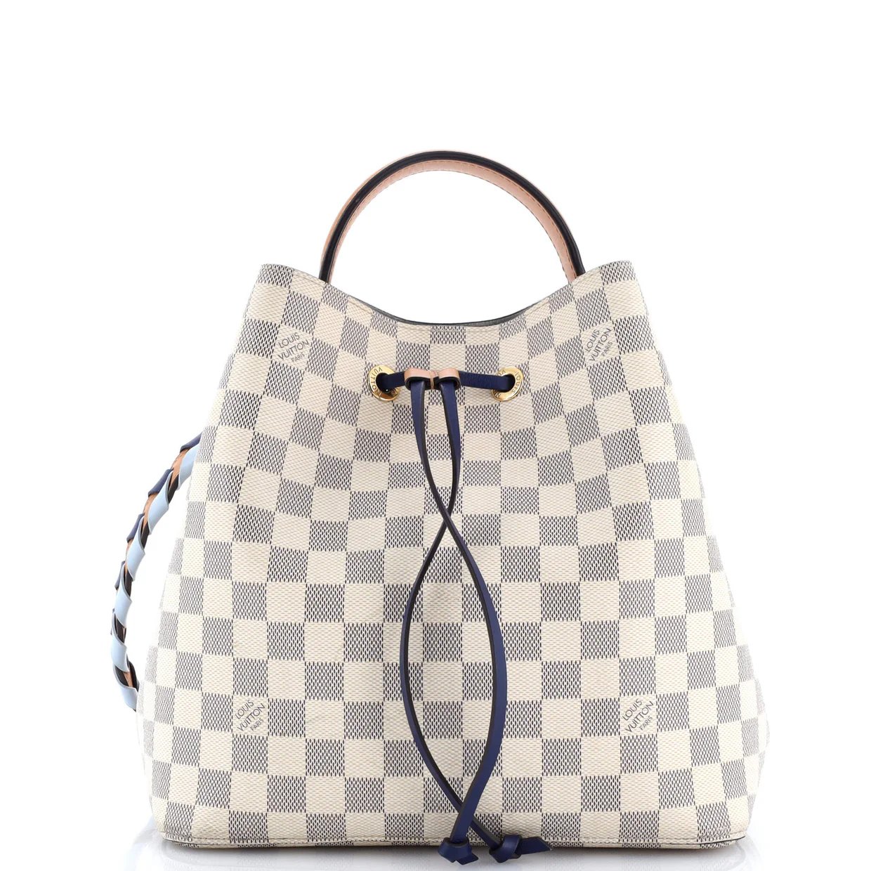 NeoNoe Handbag Damier with Braided Detail MM - Deep Luxury
