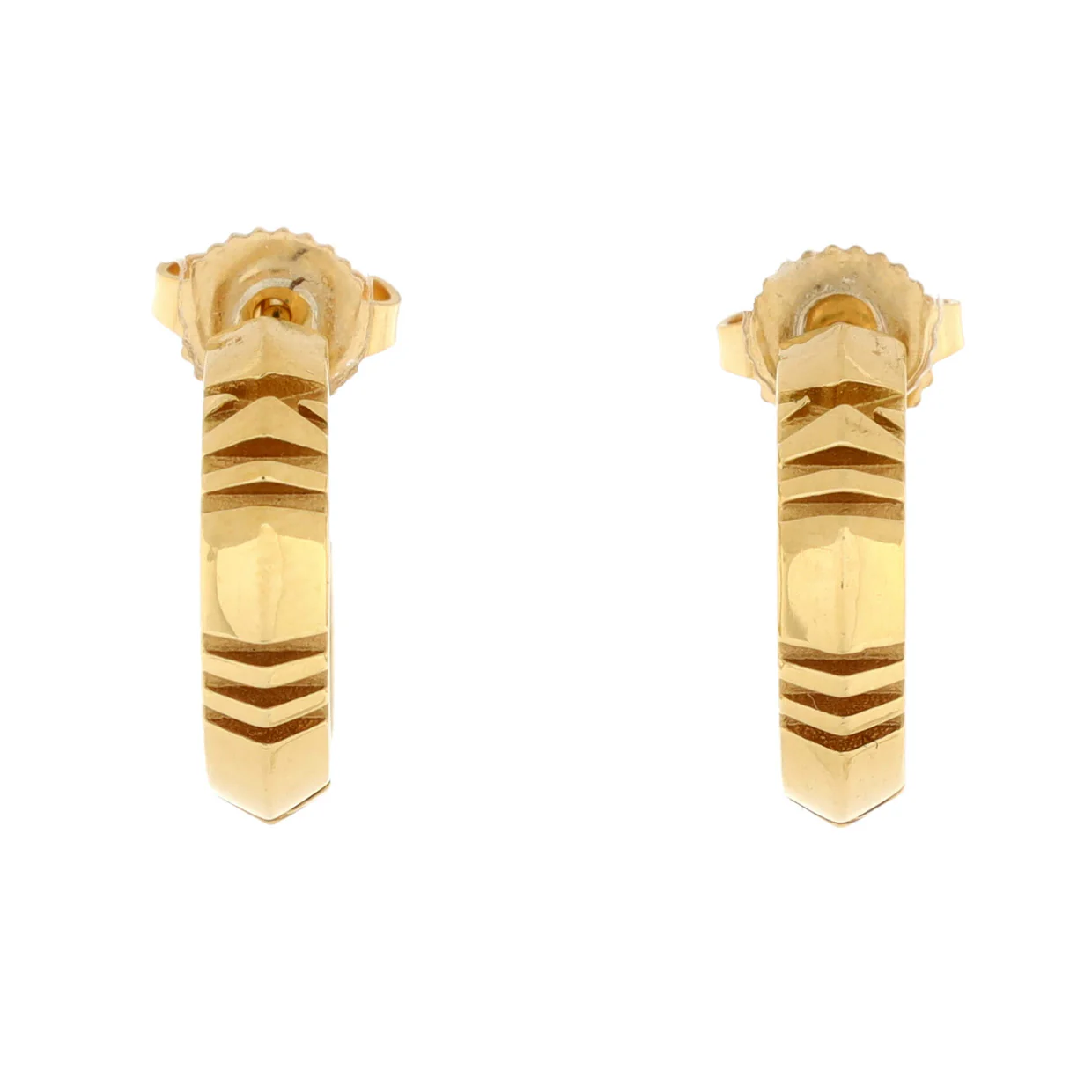 Atlas X Hoop Earrings 18K Yellow Gold Small - Deep Luxury