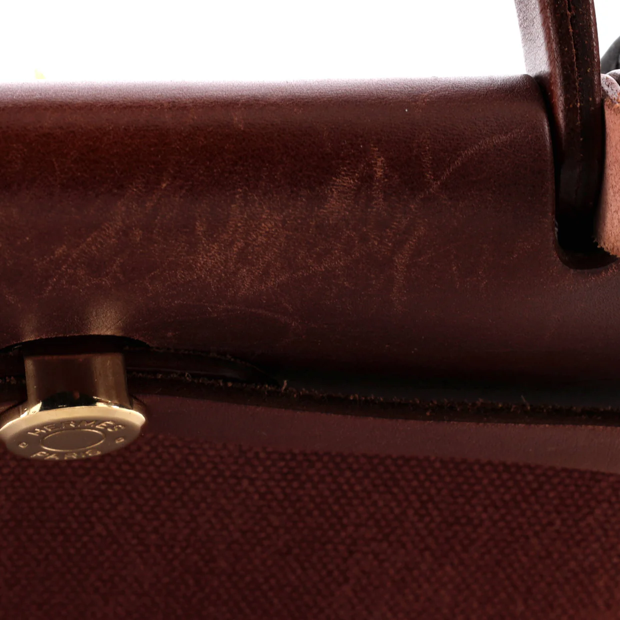 Herbag Toile and Leather PM - Deep Luxury