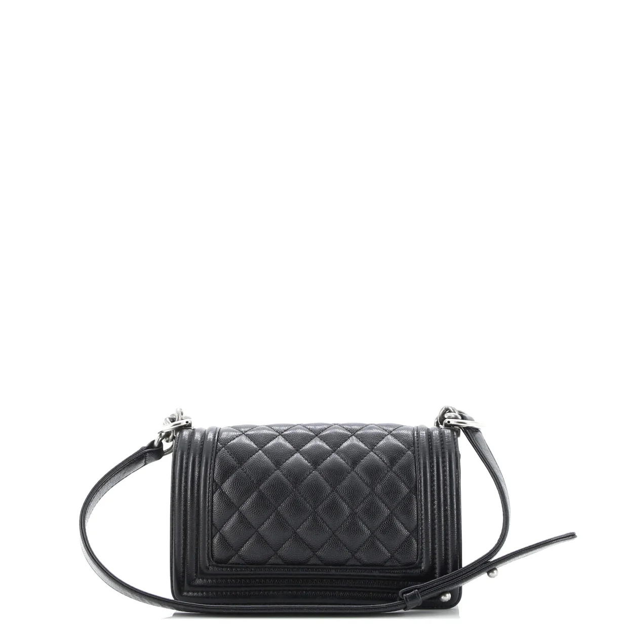 Boy Flap Bag Quilted Caviar Small - Deep Luxury