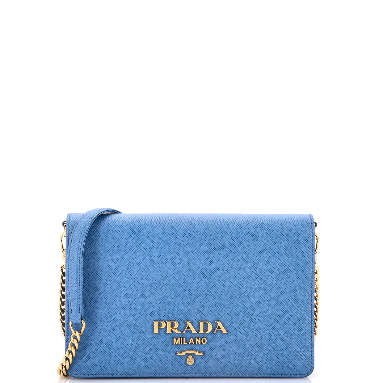 Chain Wallet Crossbody Saffiano Leather - Deep Luxury