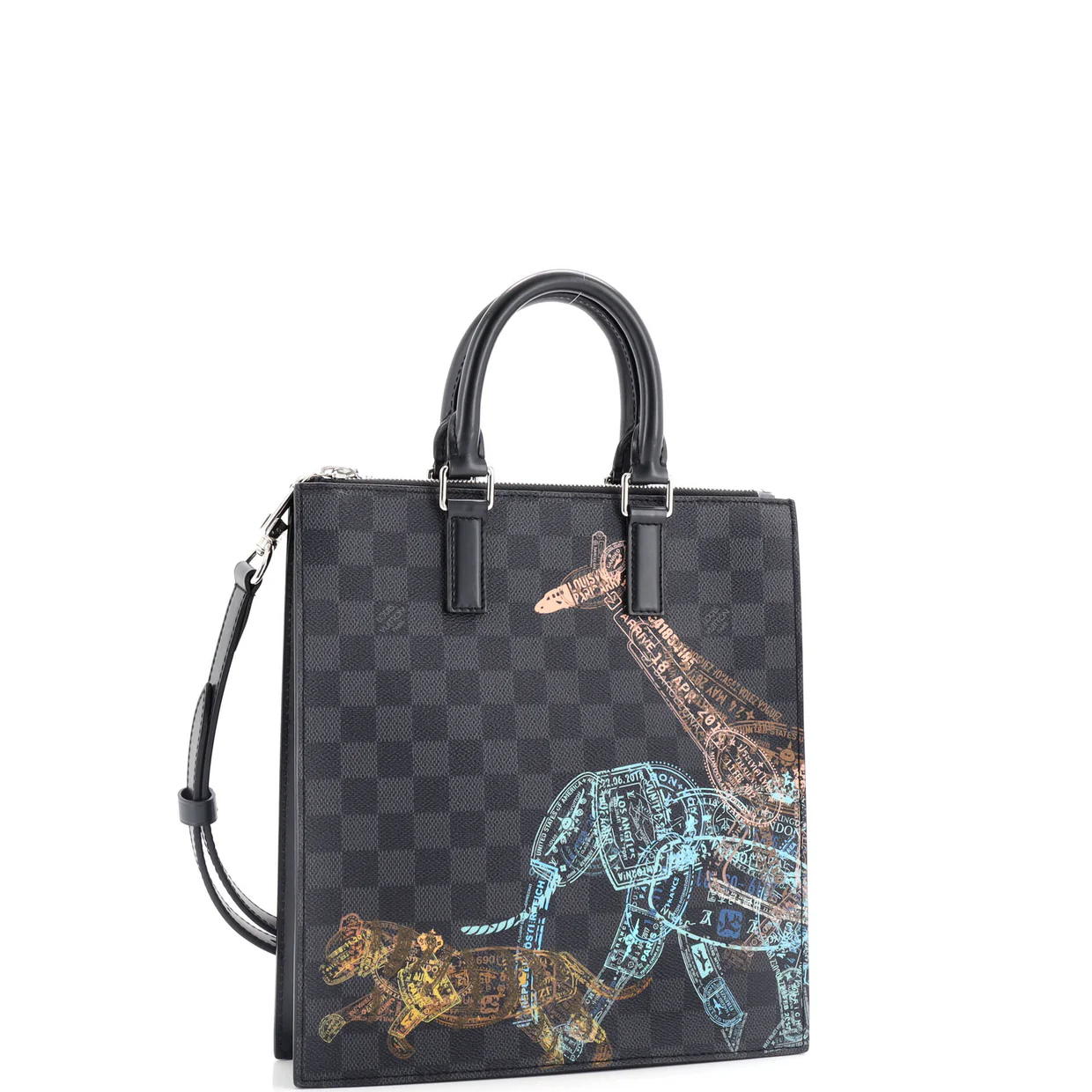 Sac Plat Cross Bag Limited Edition Wild Animals Damier Graphite - Deep Luxury