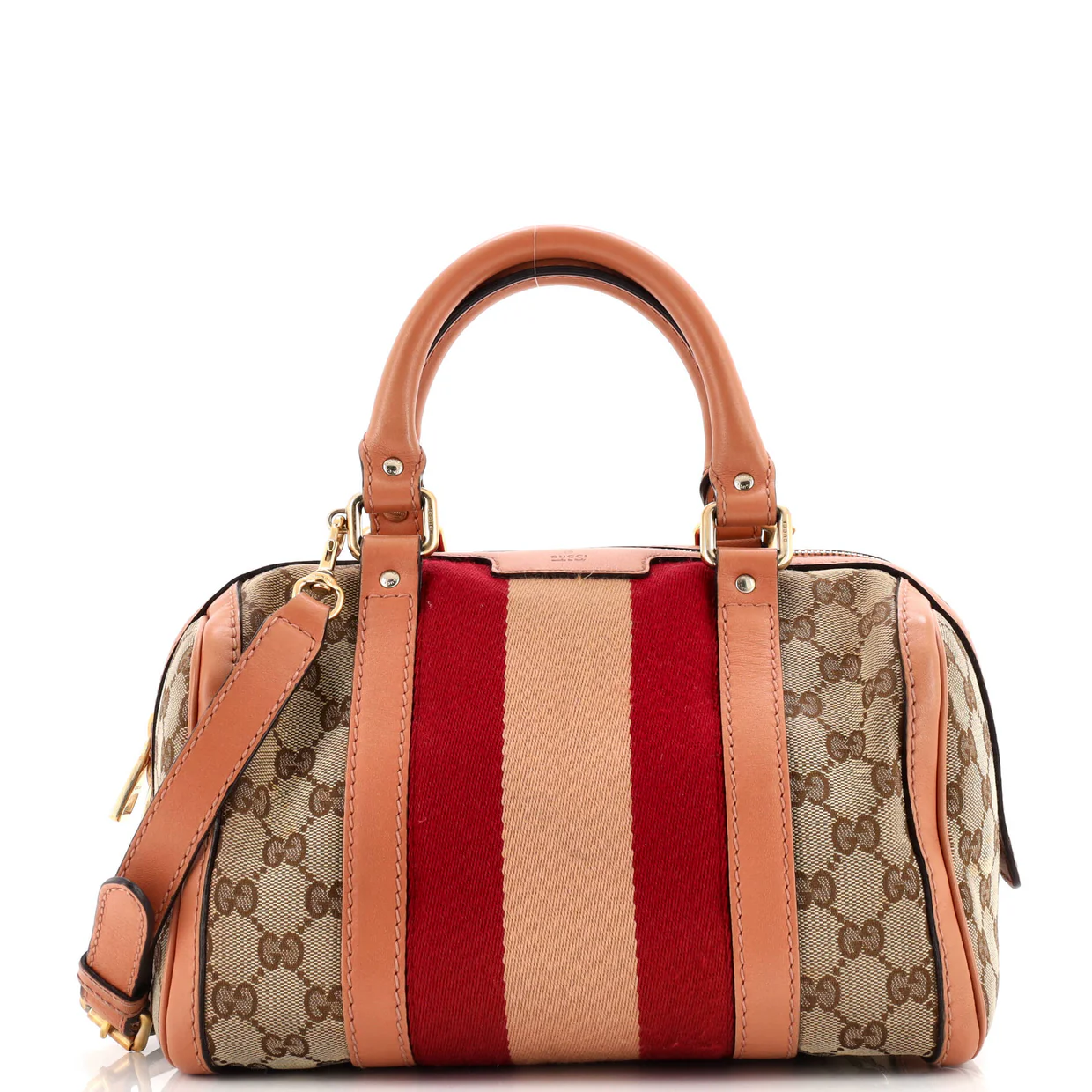 Vintage Web Boston Bag GG Canvas Small - Deep Luxury