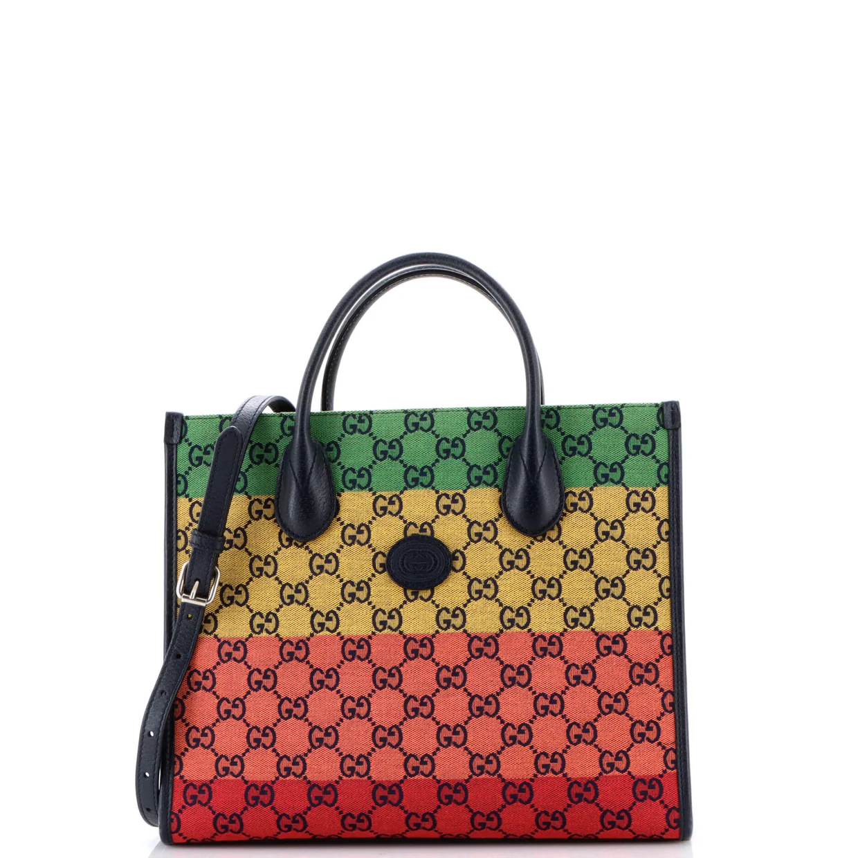 Structured Top Handle Open Tote GG Canvas Small - Deep Luxury