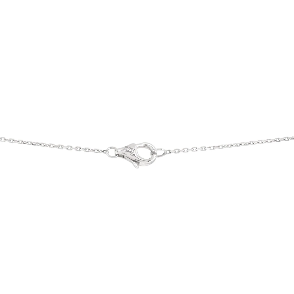 Trinity Pendant Necklace 18K White Gold with Diamonds and Ceramic Small - Deep Luxury