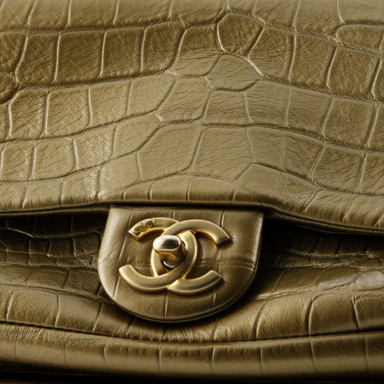 Drawstring Backpack Crocodile Embossed Calfskin Large - Deep Luxury