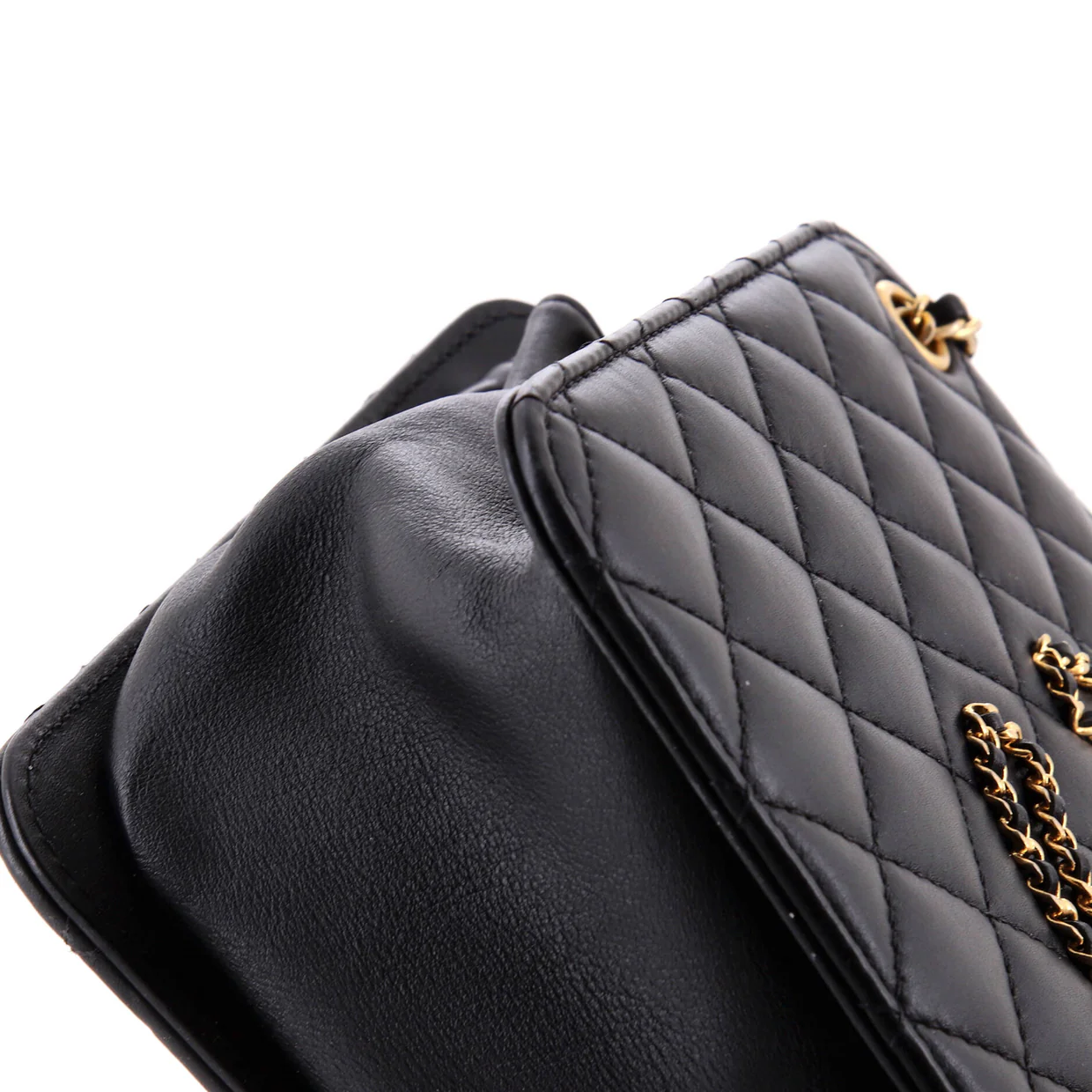 Once Upon A Time Accordion Tote Quilted Calfskin Small - Deep Luxury