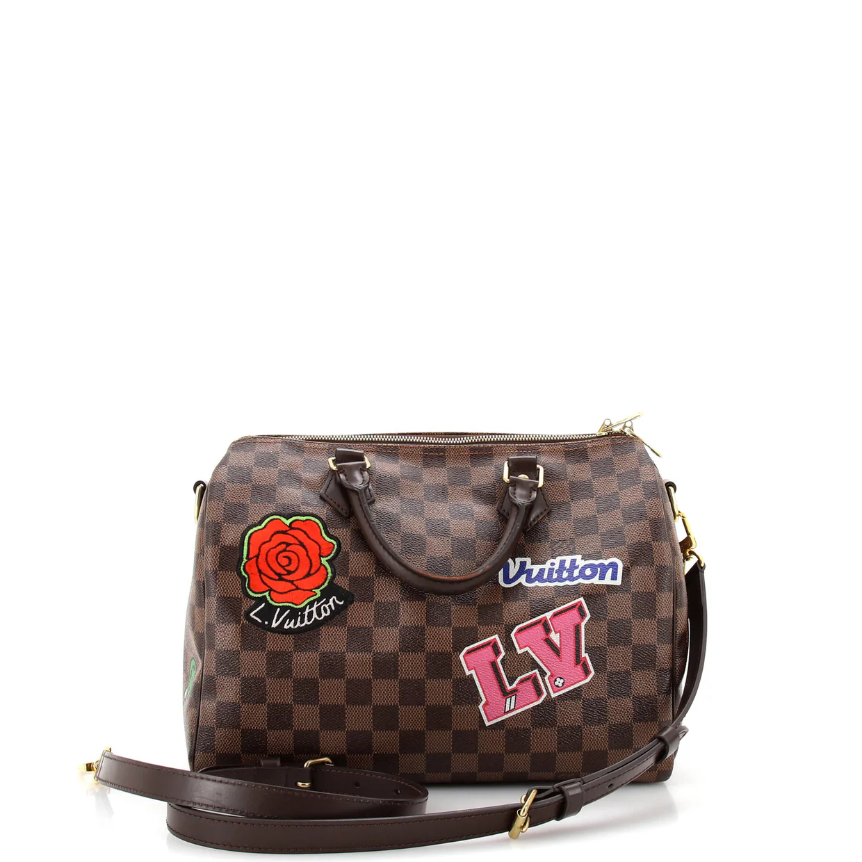 Speedy Bandouliere Bag Limited Edition Patches Damier 30 - Deep Luxury