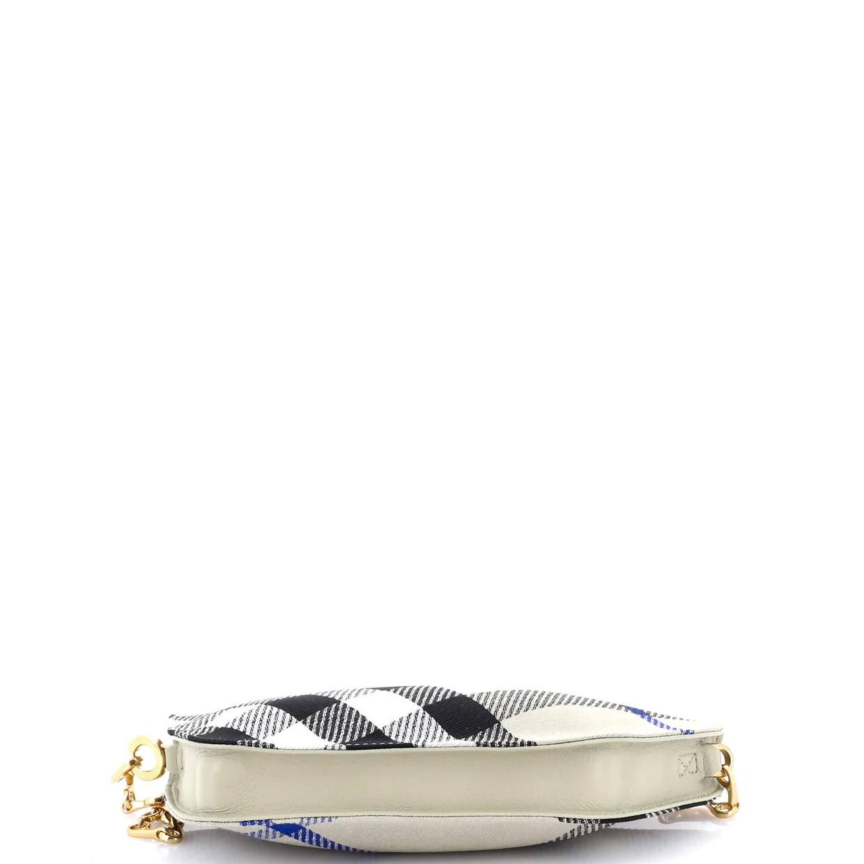 Shield Sling Shoulder Bag Check Canvas and Leather Mini - Deep Luxury