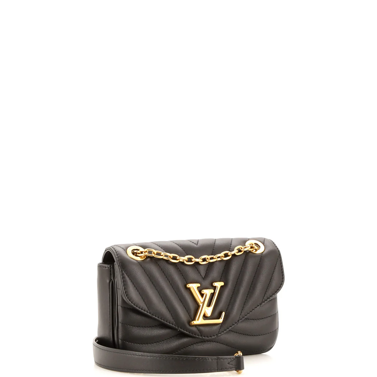 New Wave Chain Bag NM Quilted Leather PM - Deep Luxury