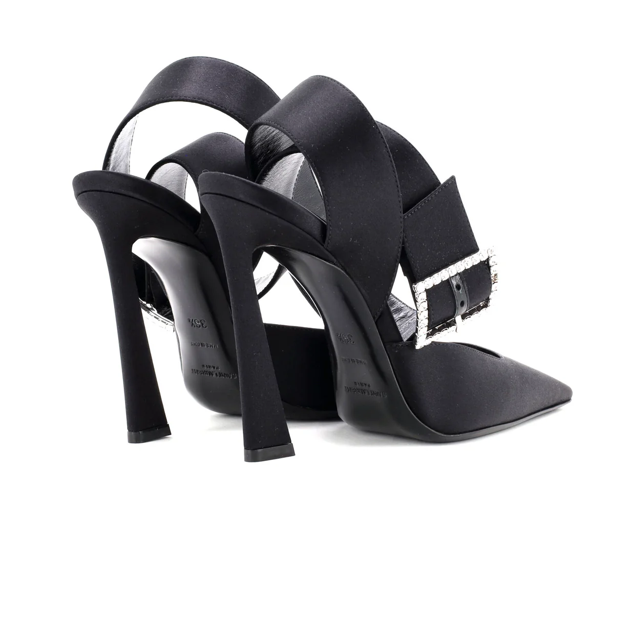 Women's Claude Ankle Strap Pumps Satin - Deep Luxury