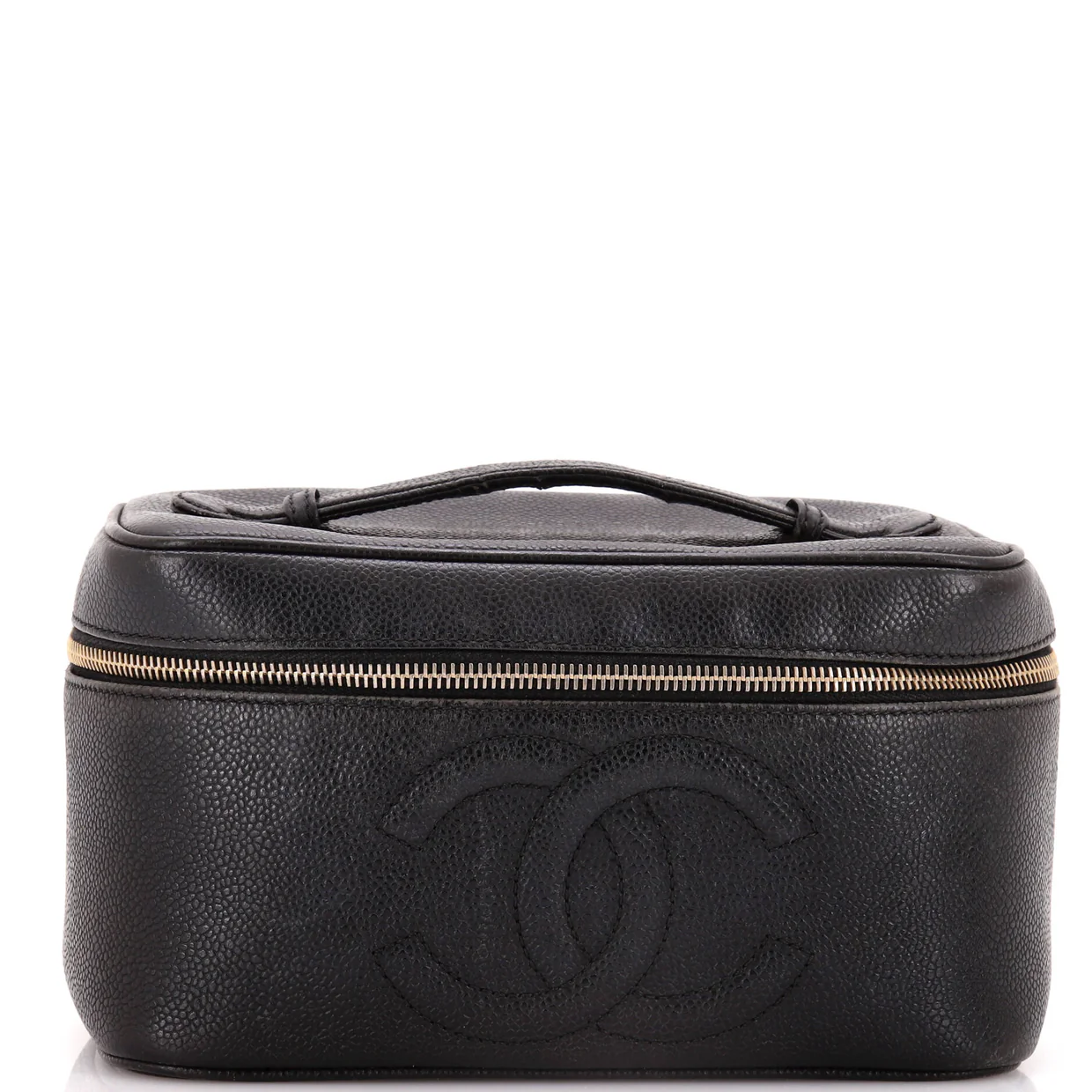 Vintage Timeless Cosmetic Case Caviar Large - Deep Luxury