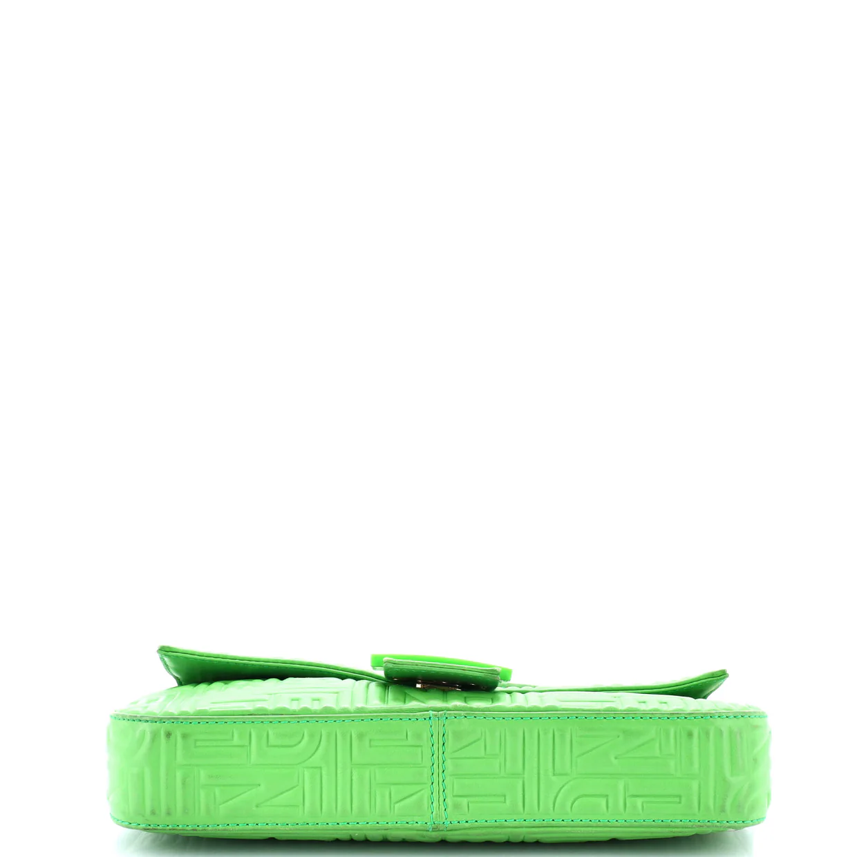 Baguette Bag Logo Embossed Leather Small - Deep Luxury