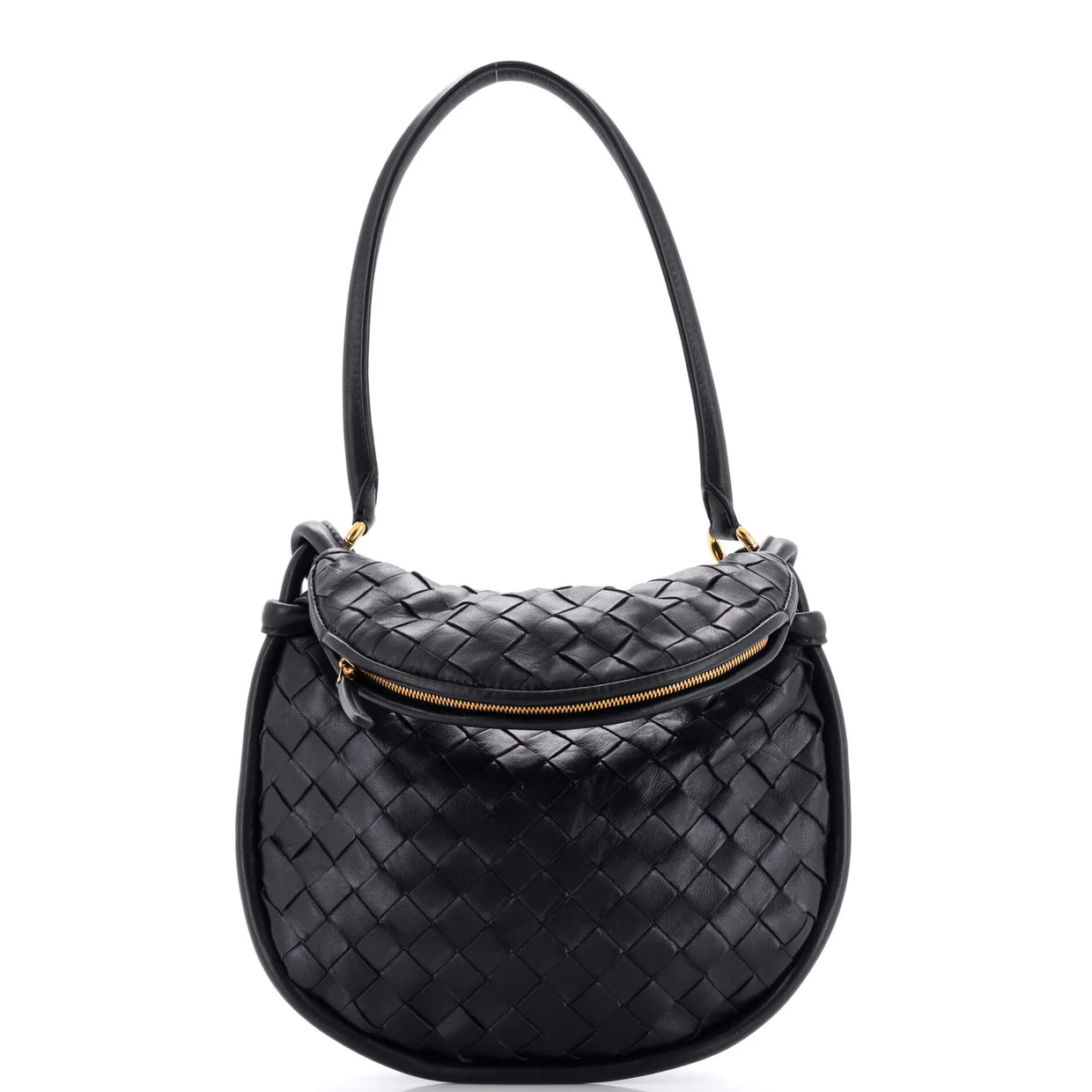 Gemelli Shoulder Bag Intrecciato Leather Small - Deep Luxury
