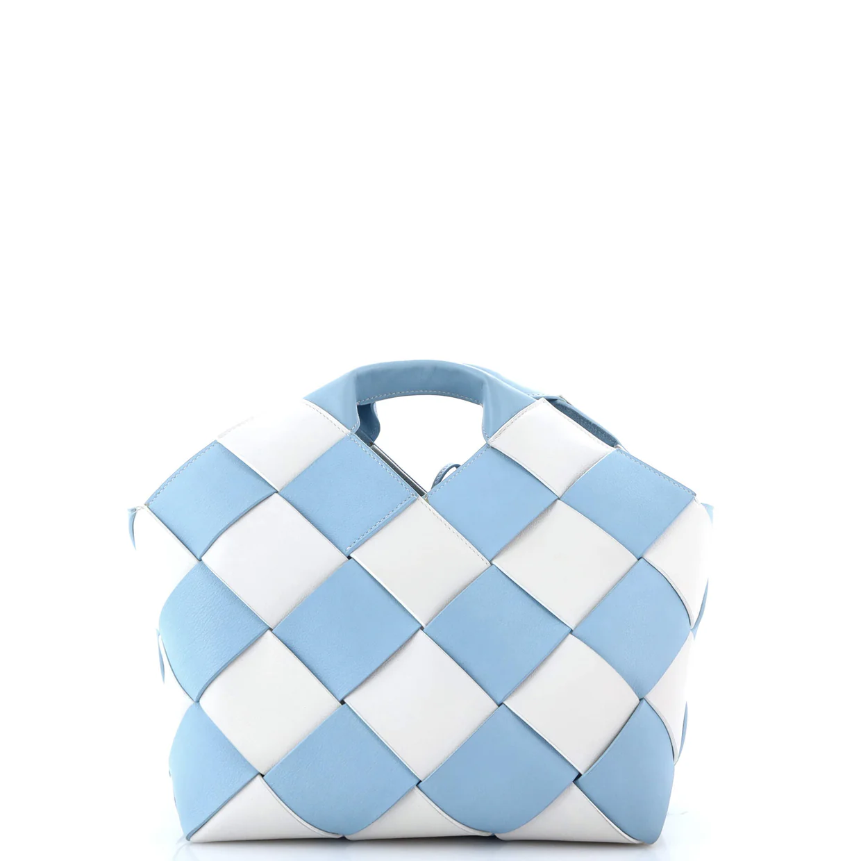 Woven Basket Bag Leather Small - Deep Luxury