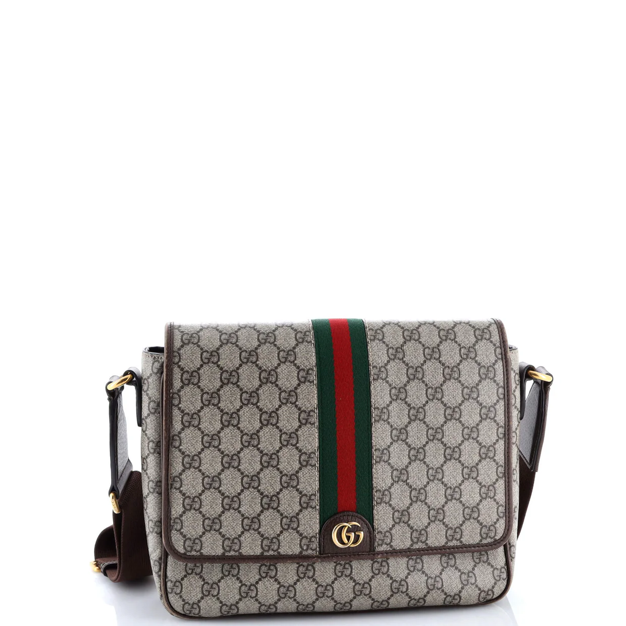 Ophidia Flap Messenger Bag GG Coated Canvas Medium - Deep Luxury