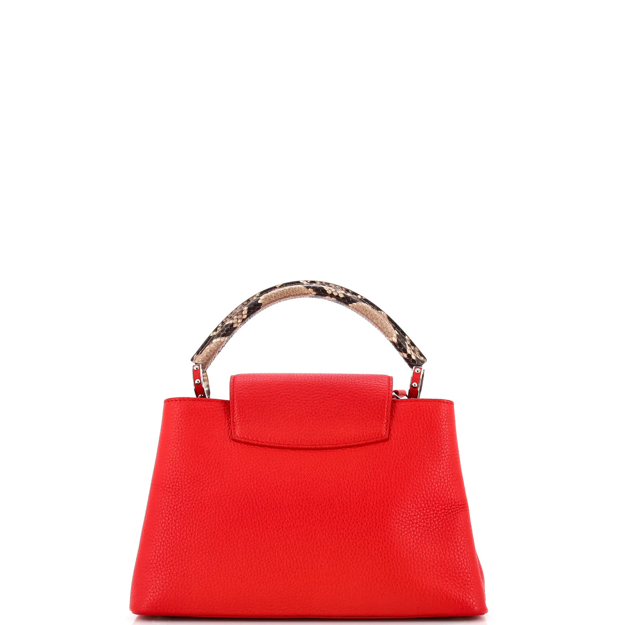 Capucines Bag Leather with Python PM - Deep Luxury